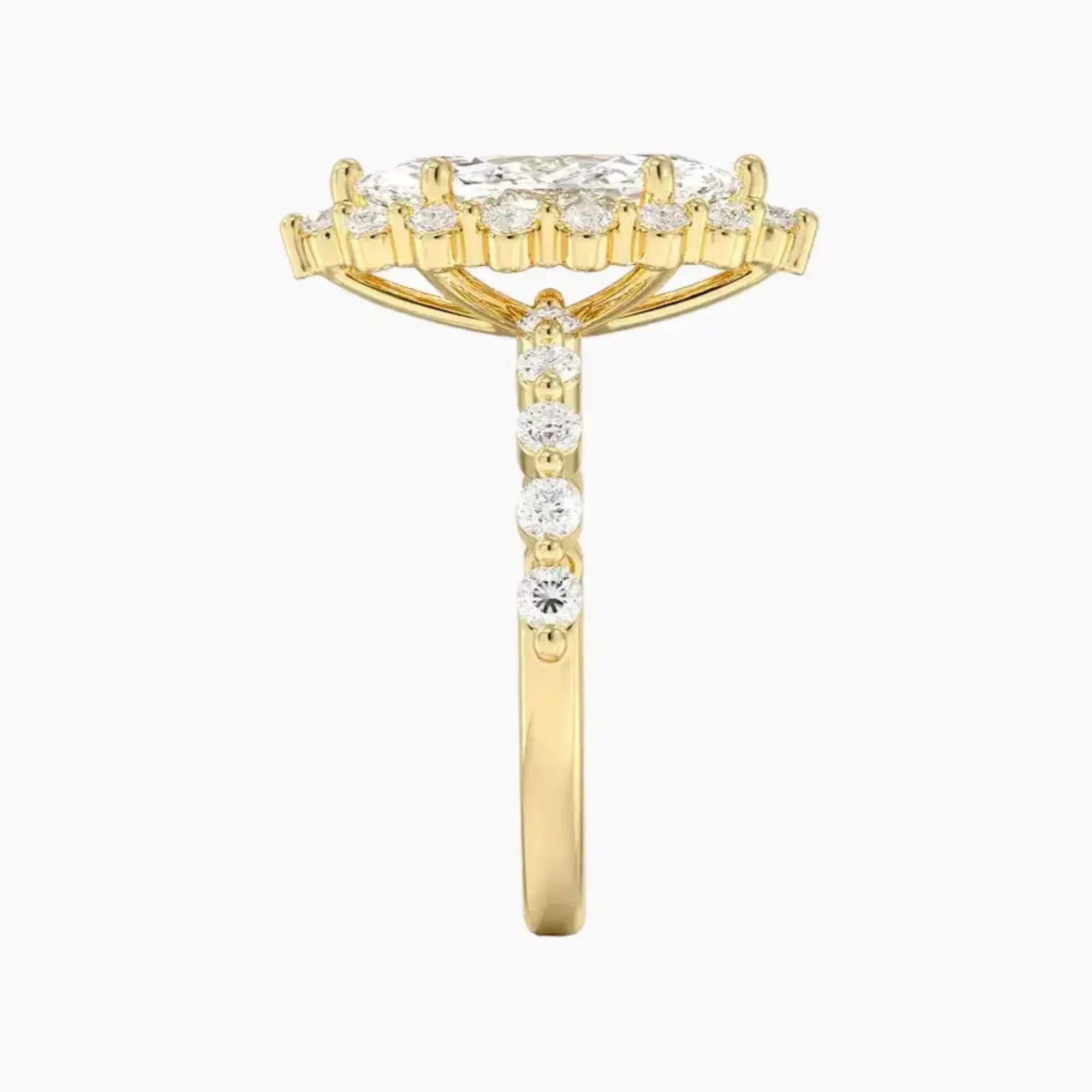 OBSER413 - Anthea Halo Marquise engagement ring setting view 9
