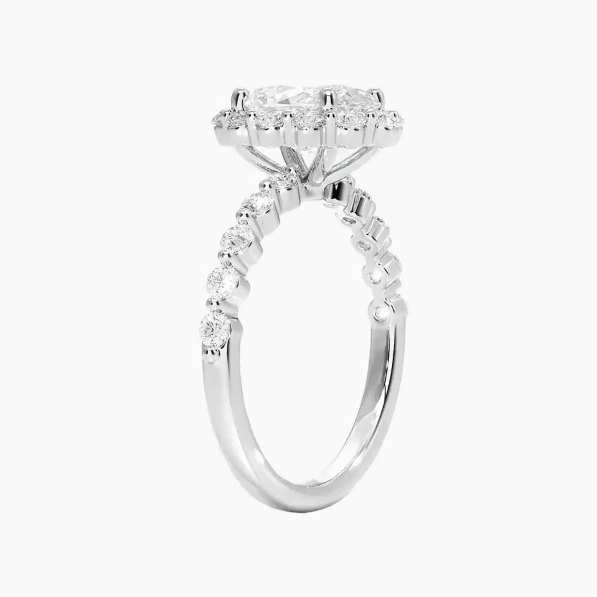 OBSER418 - Anthea Halo Oval engagement ring setting view 2