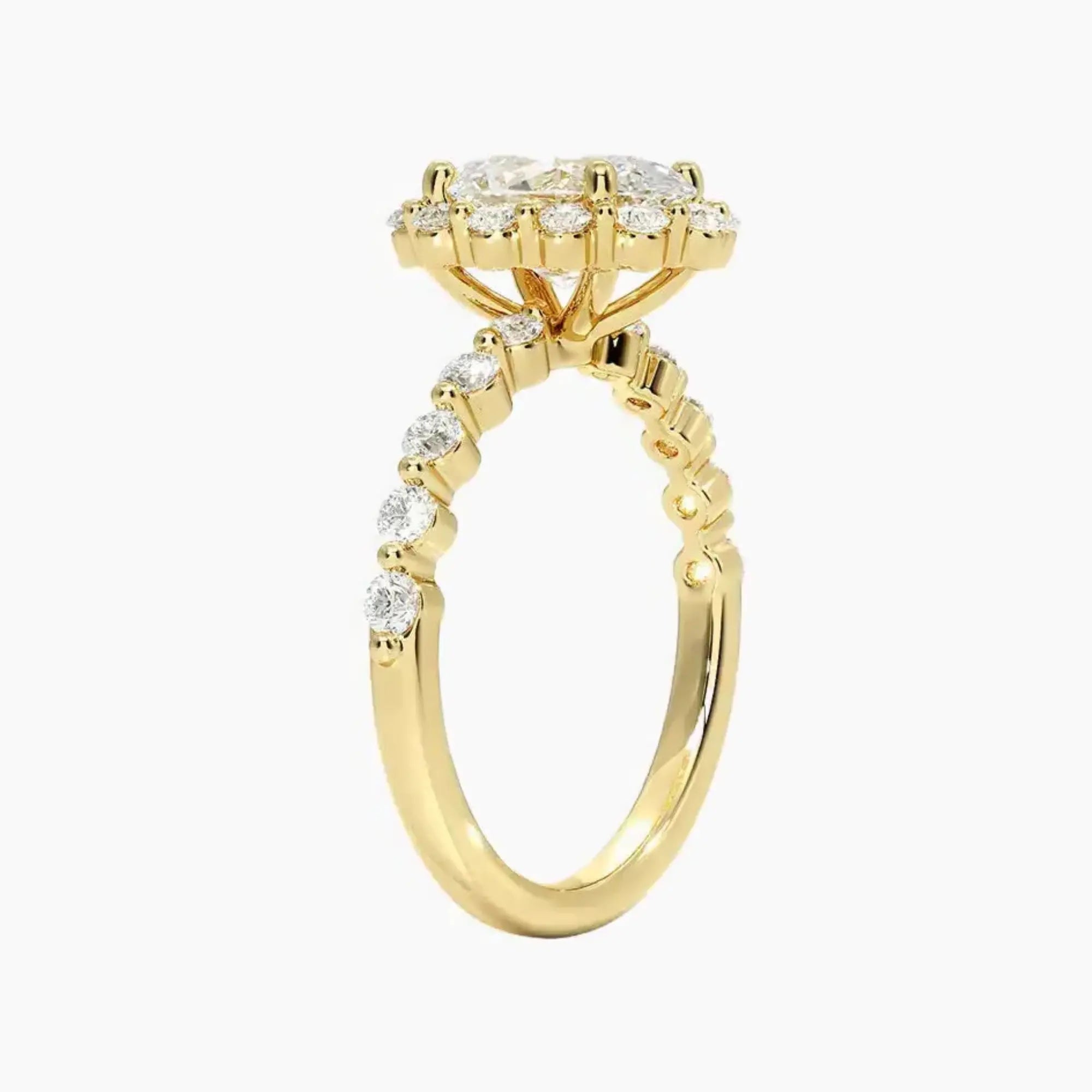 OBSER418 - Anthea Halo Oval engagement ring setting view 8
