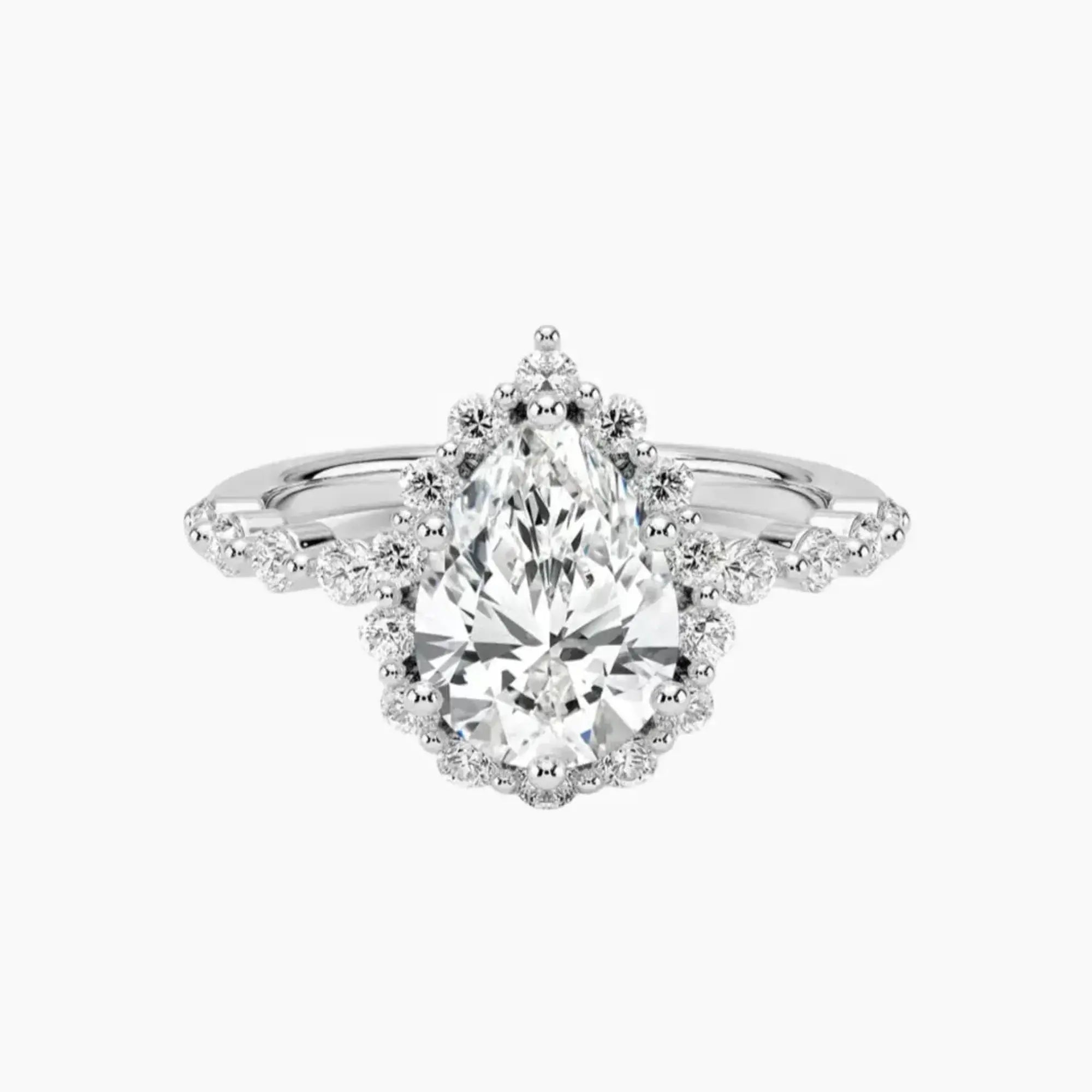 OBSER416 - Anthea Halo Pear engagement ring setting view 1