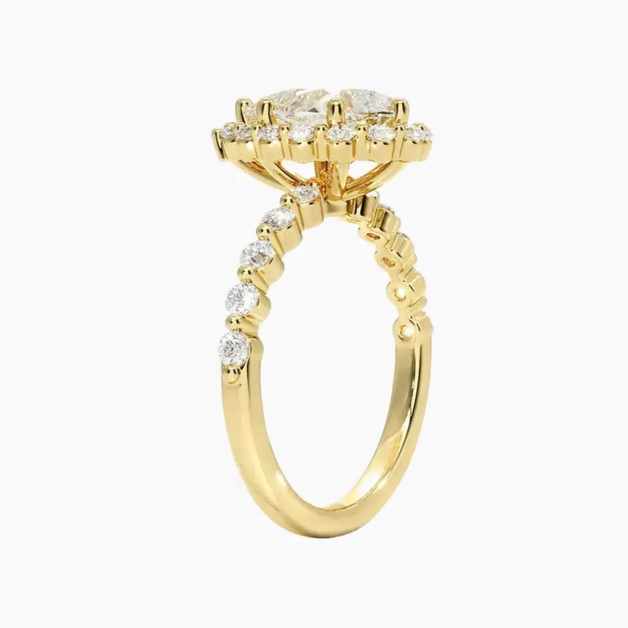 OBSER416 - Anthea Halo Pear engagement ring setting view 8