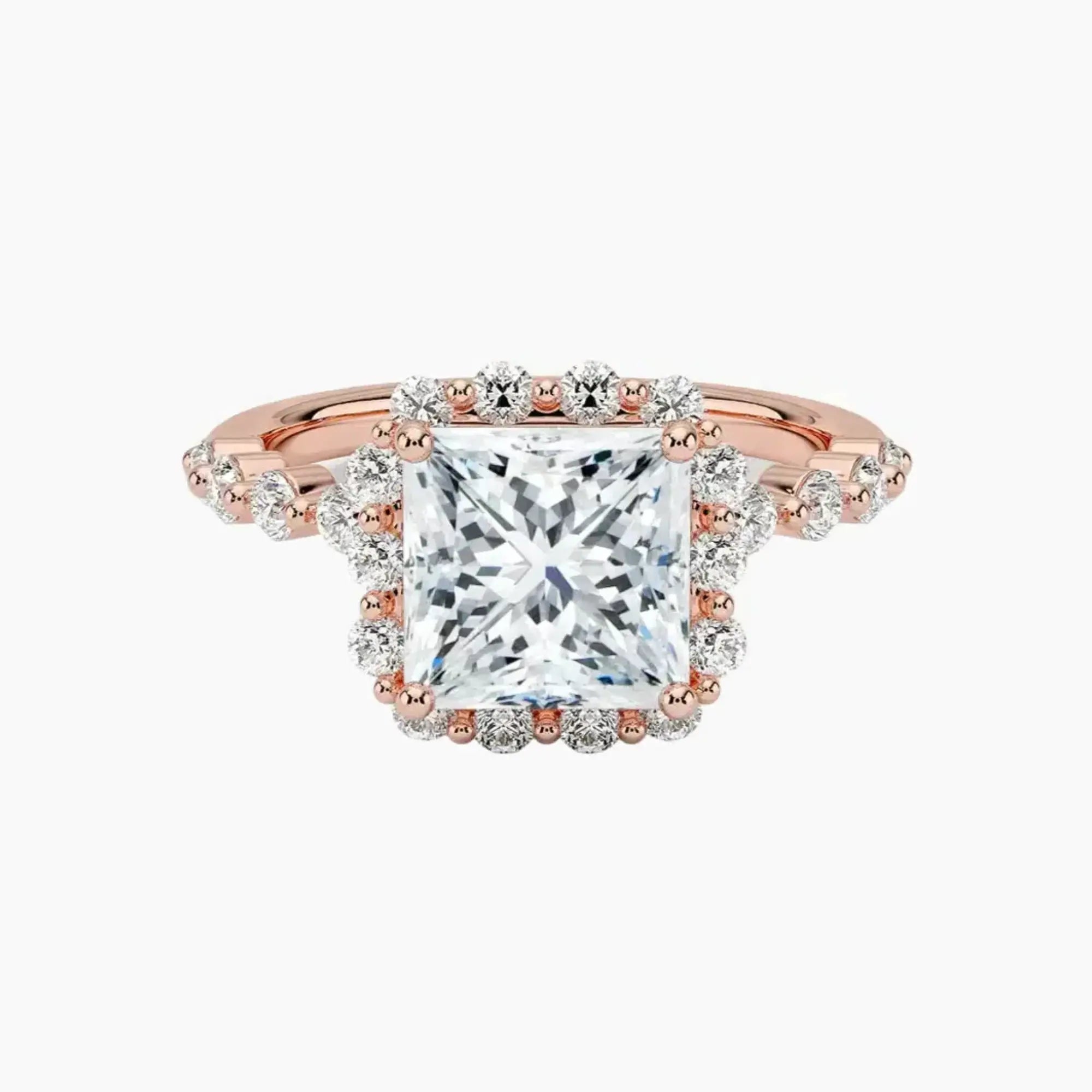 OBSER415 - Anthea Halo Princess engagement ring setting view 4