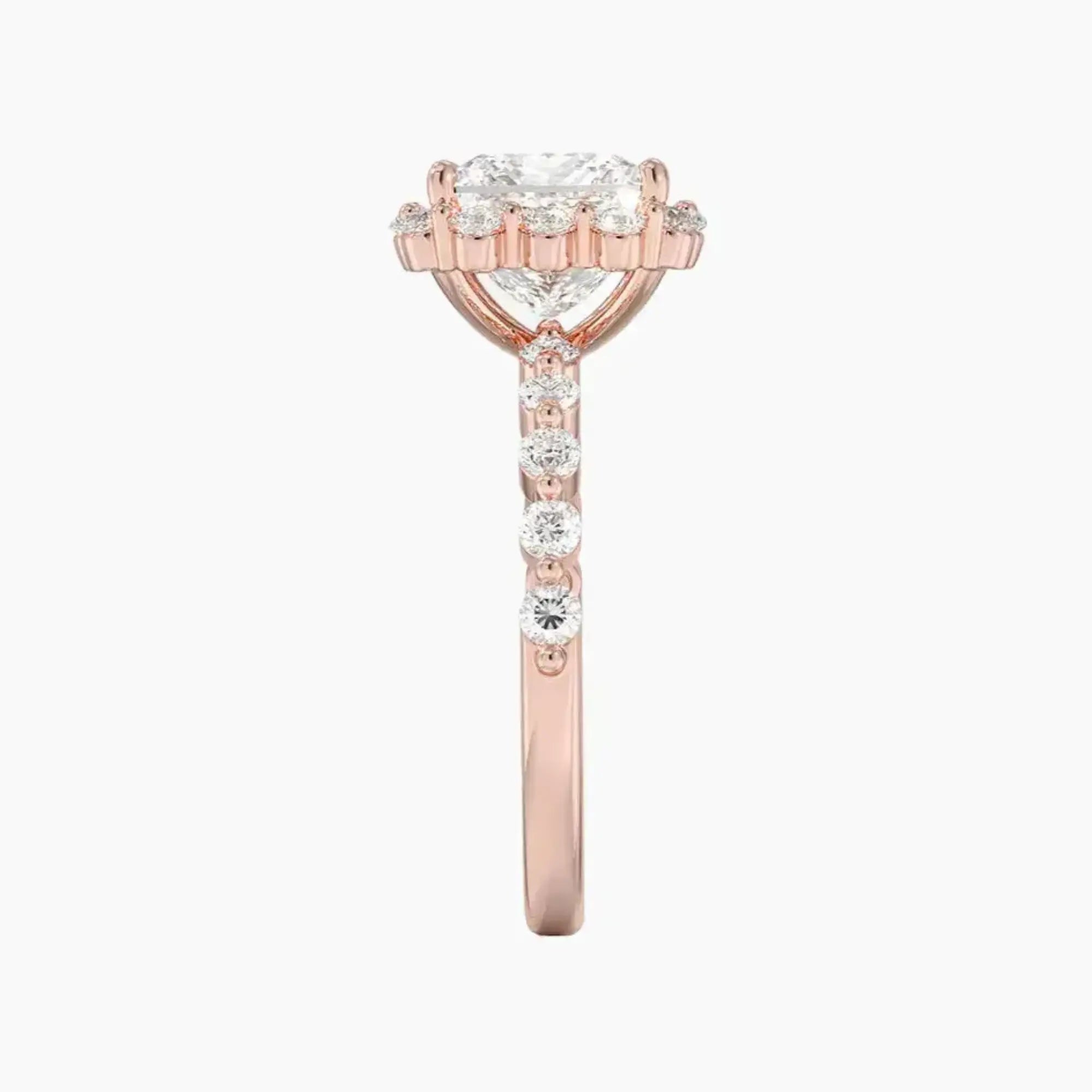 OBSER415 - Anthea Halo Princess engagement ring setting view 6