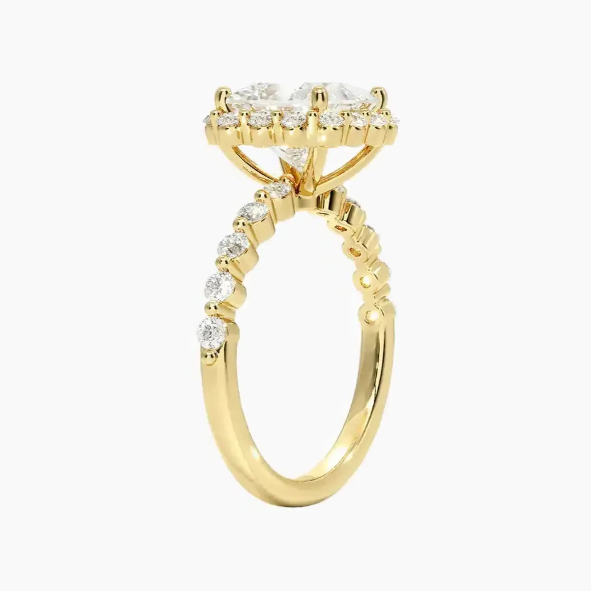 OBSER415 - Anthea Halo Princess engagement ring setting view 8
