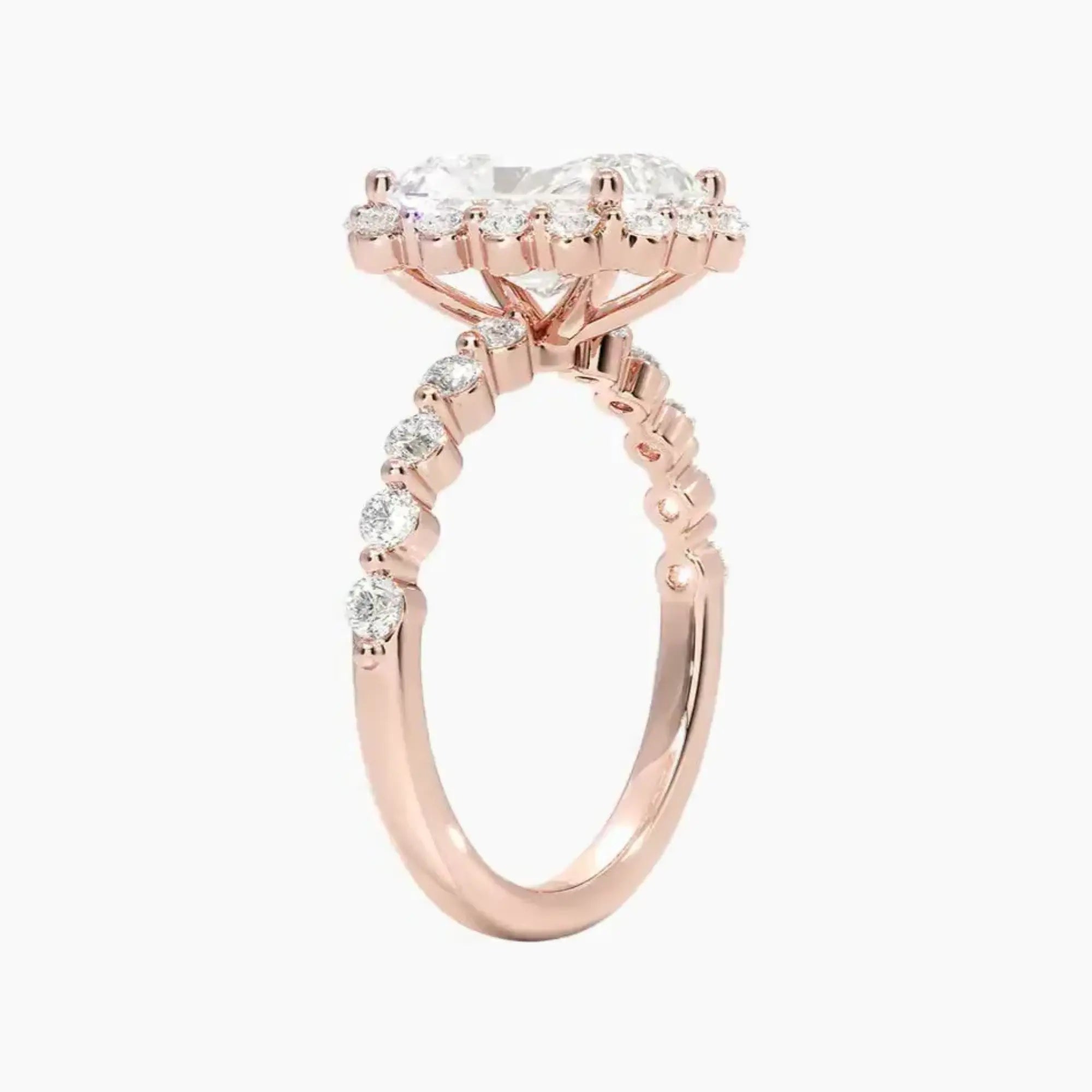 OBSER411 - Anthea Halo Radiant engagement ring setting view 5