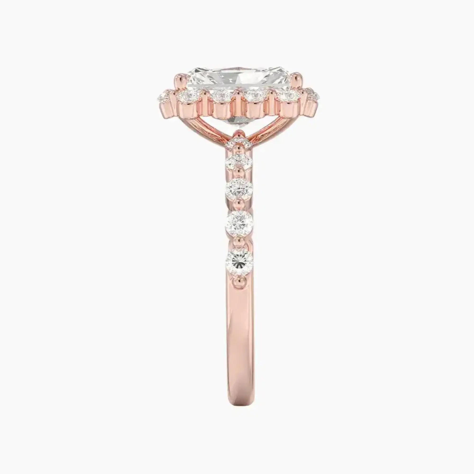 OBSER411 - Anthea Halo Radiant engagement ring setting view 6