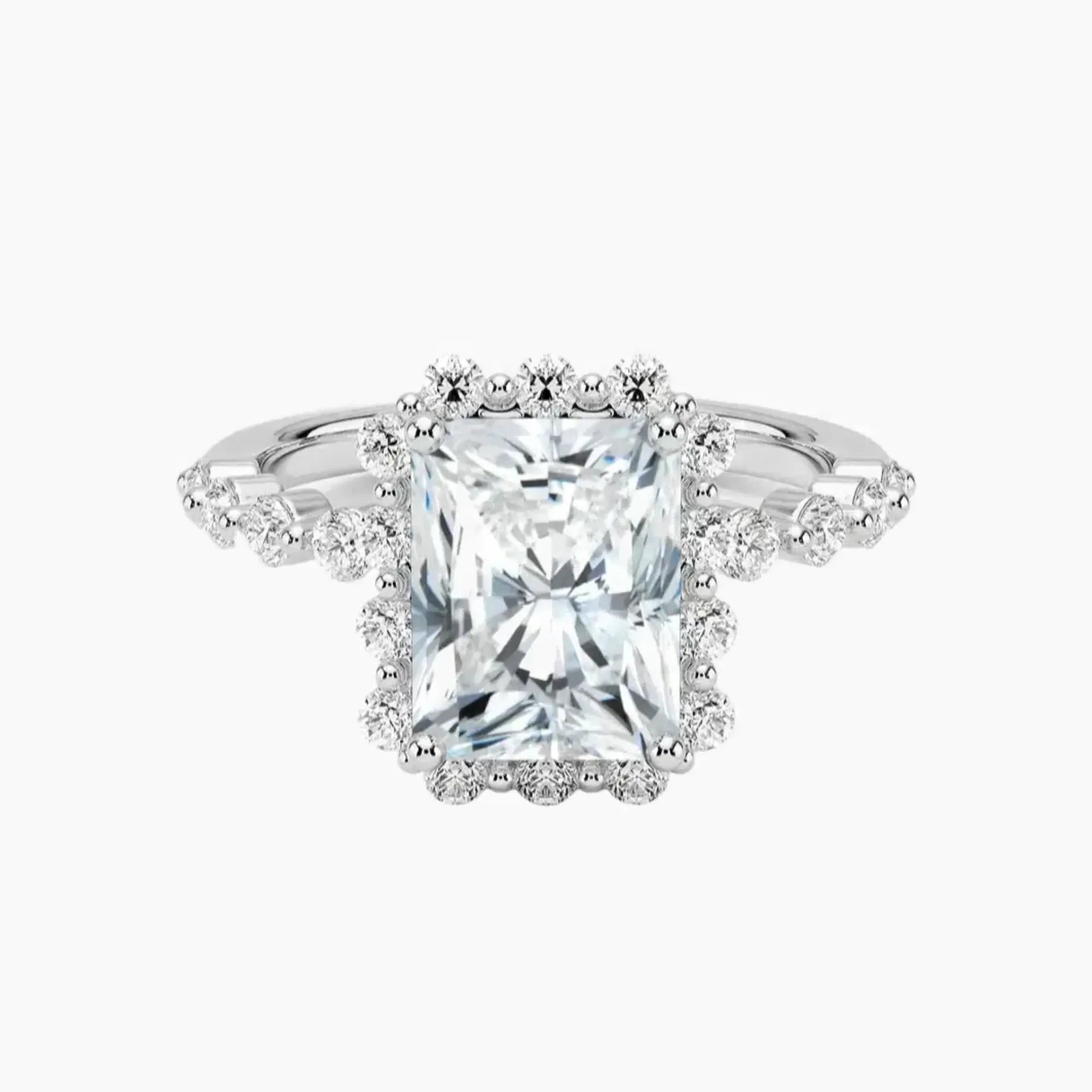 OBSER411 - Anthea Halo Radiant engagement ring setting view 1