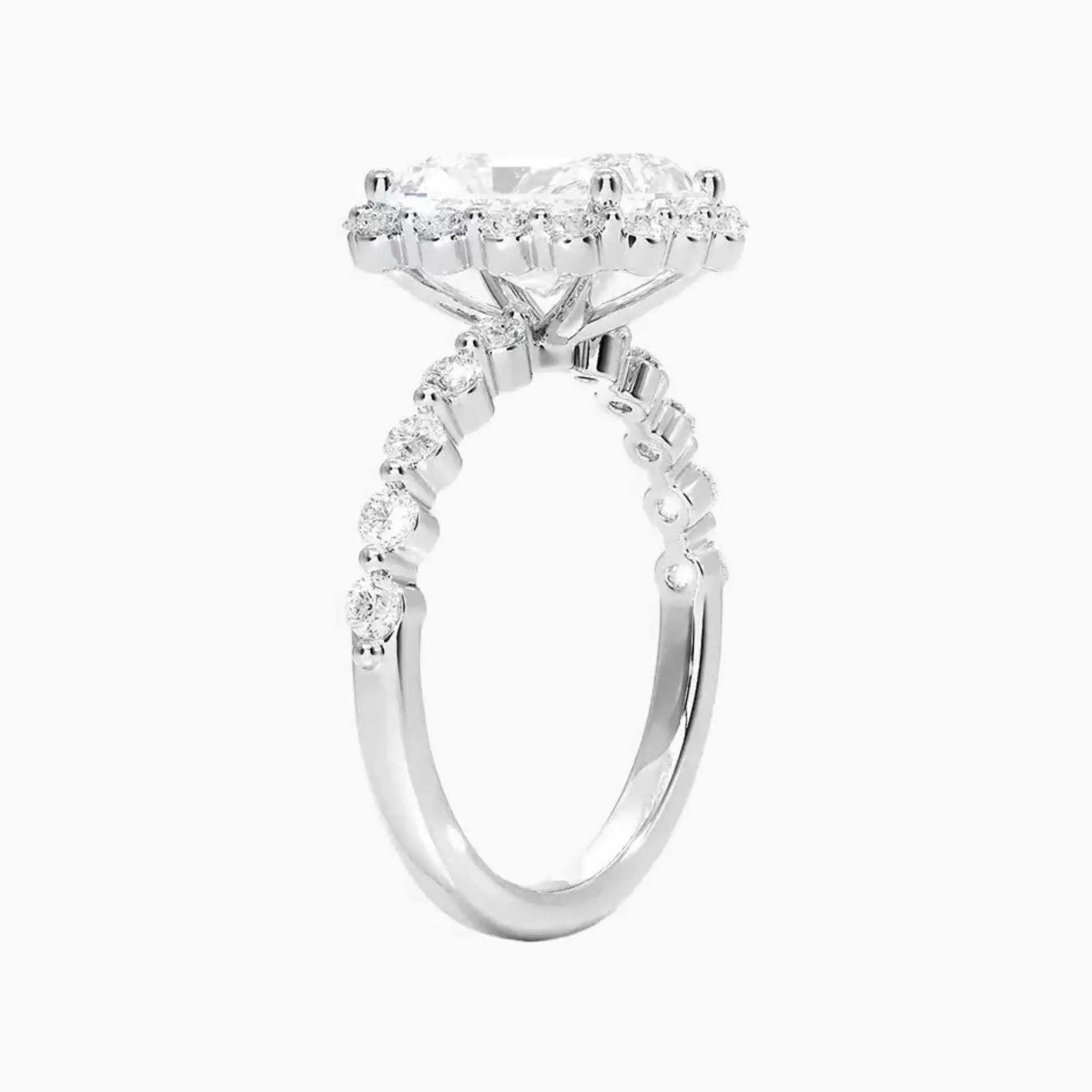 OBSER411 - Anthea Halo Radiant engagement ring setting view 2