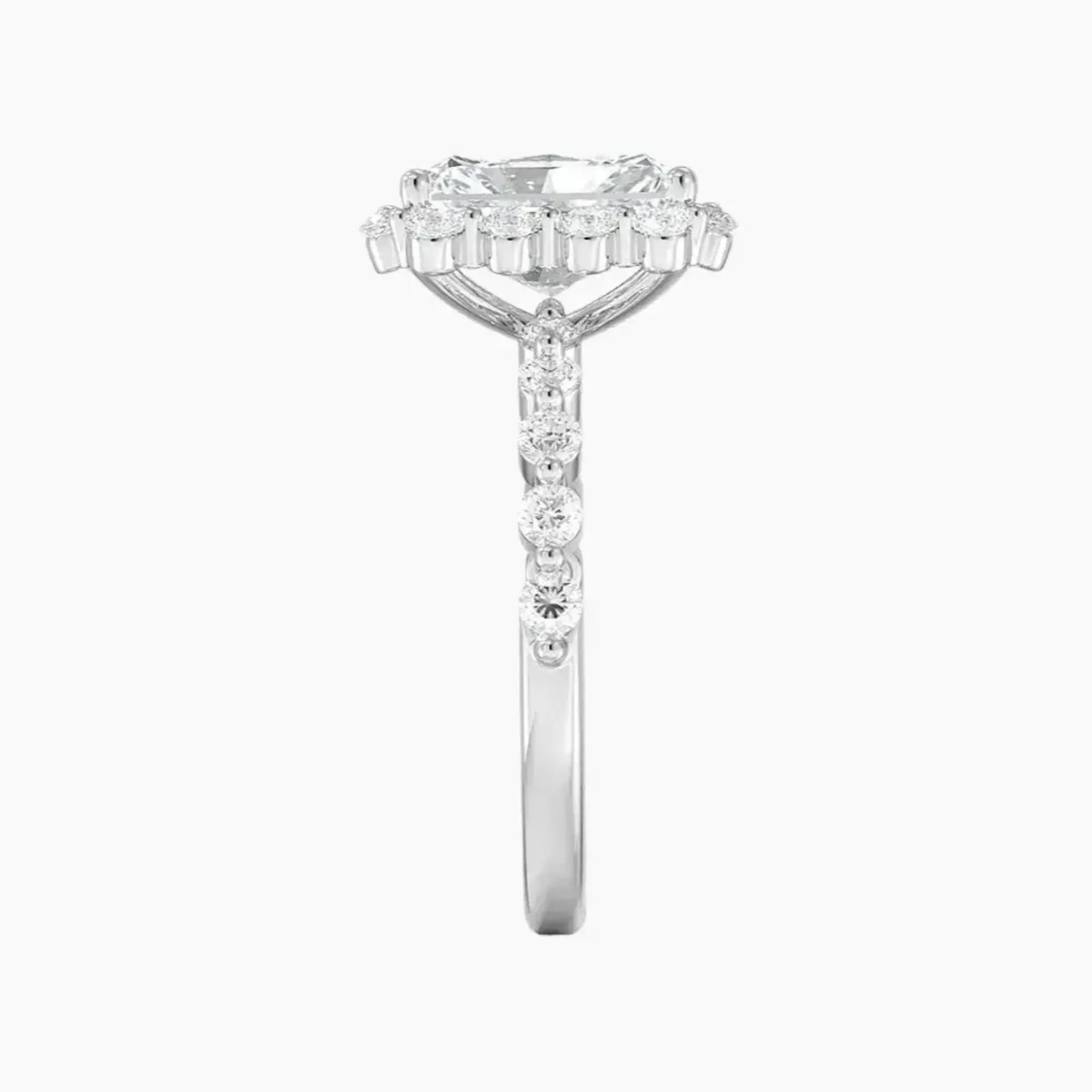 OBSER411 - Anthea Halo Radiant engagement ring setting view 3