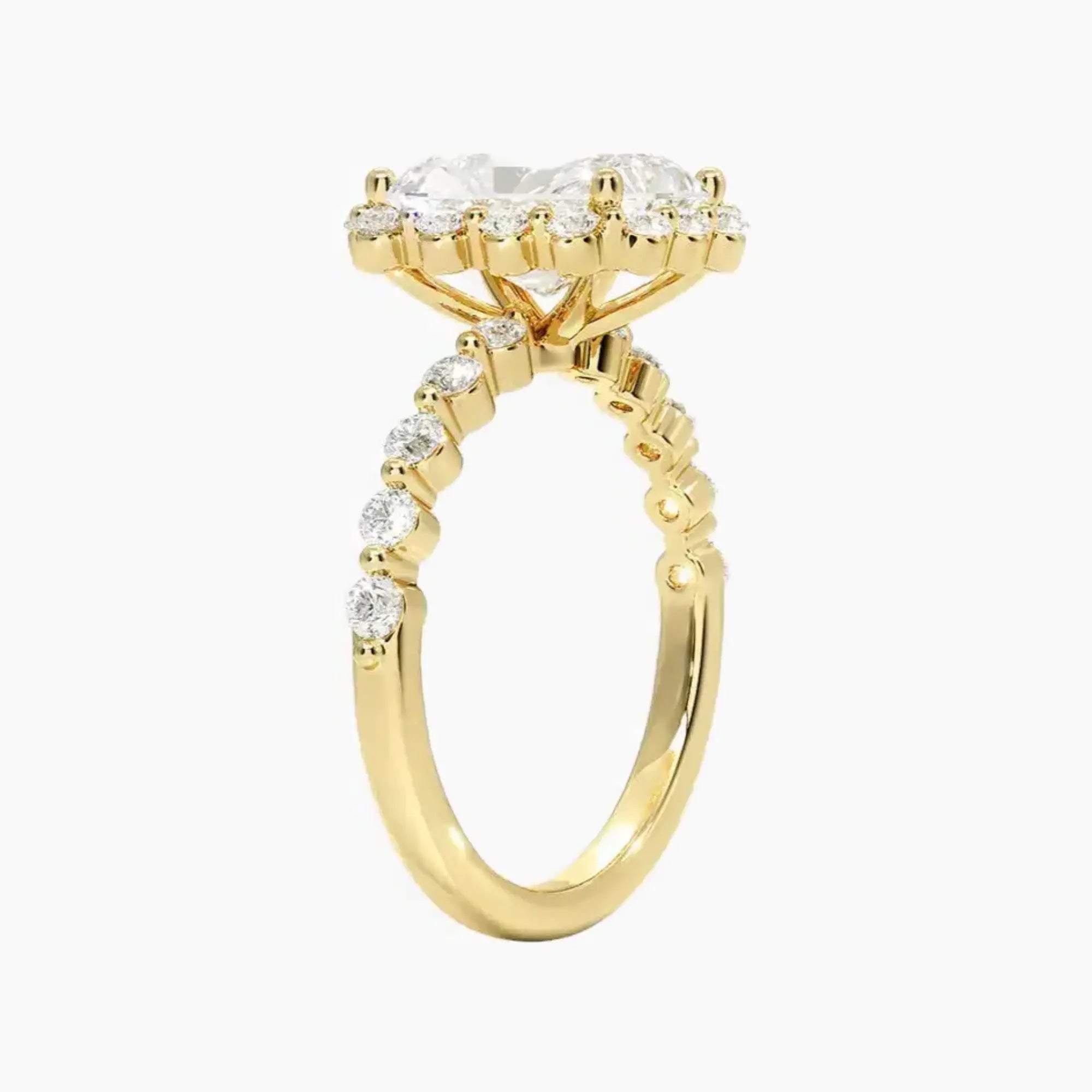 OBSER411 - Anthea Halo Radiant engagement ring setting view 8