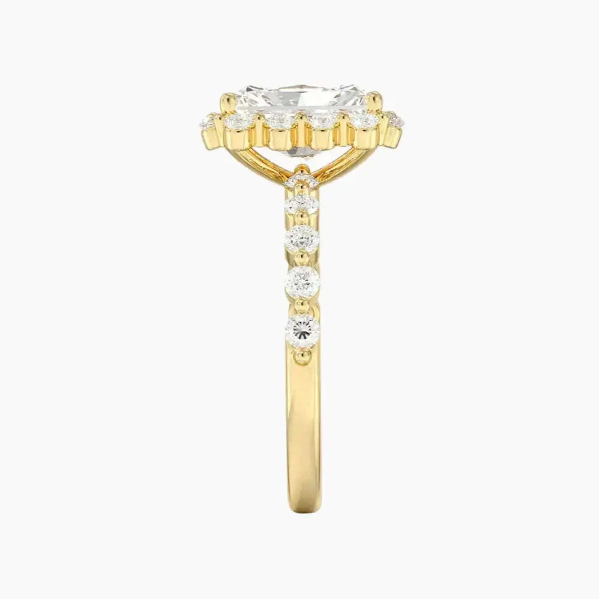 OBSER411 - Anthea Halo Radiant engagement ring setting view 9