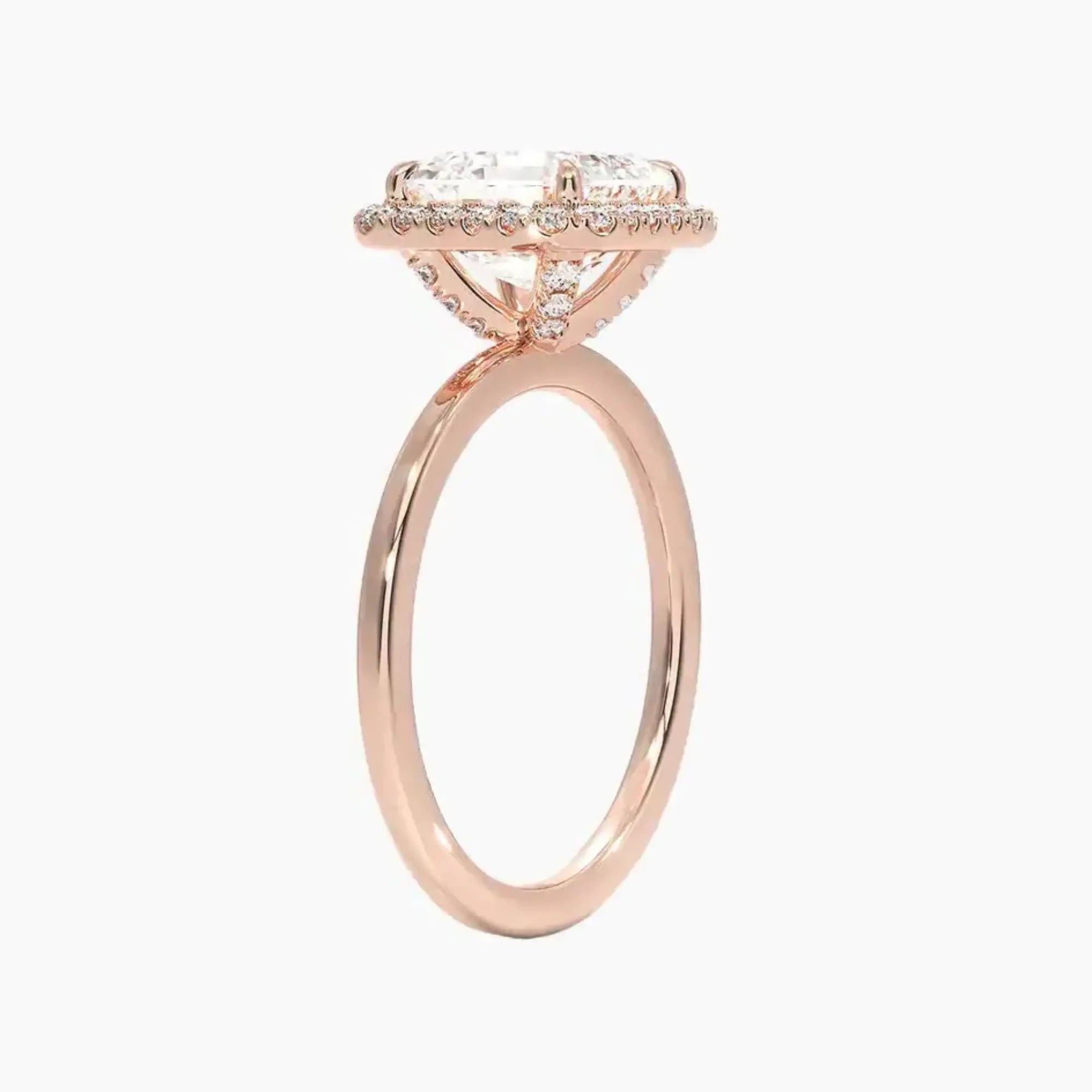 OBSER520 - Cassiopeia Halo Asscher engagement ring setting view 5