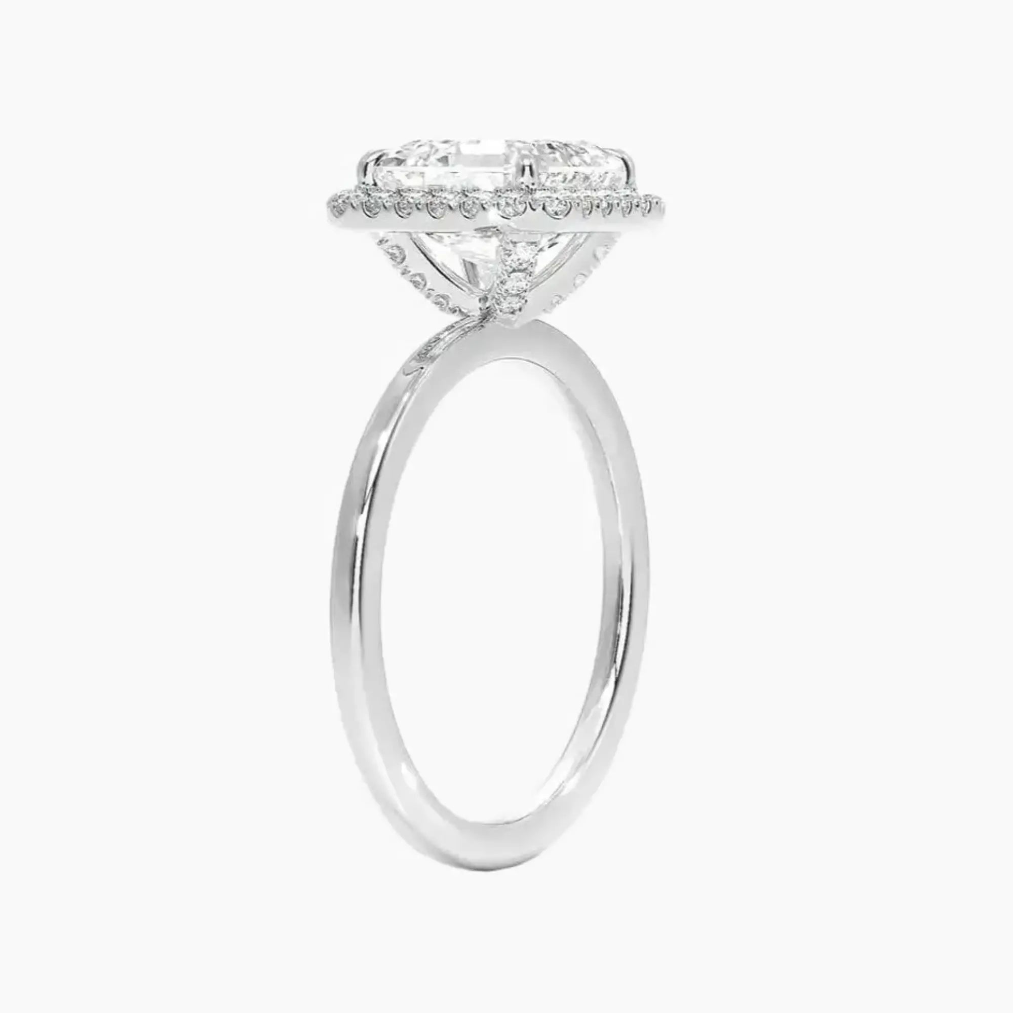 OBSER520 - Cassiopeia Halo Asscher engagement ring setting view 2