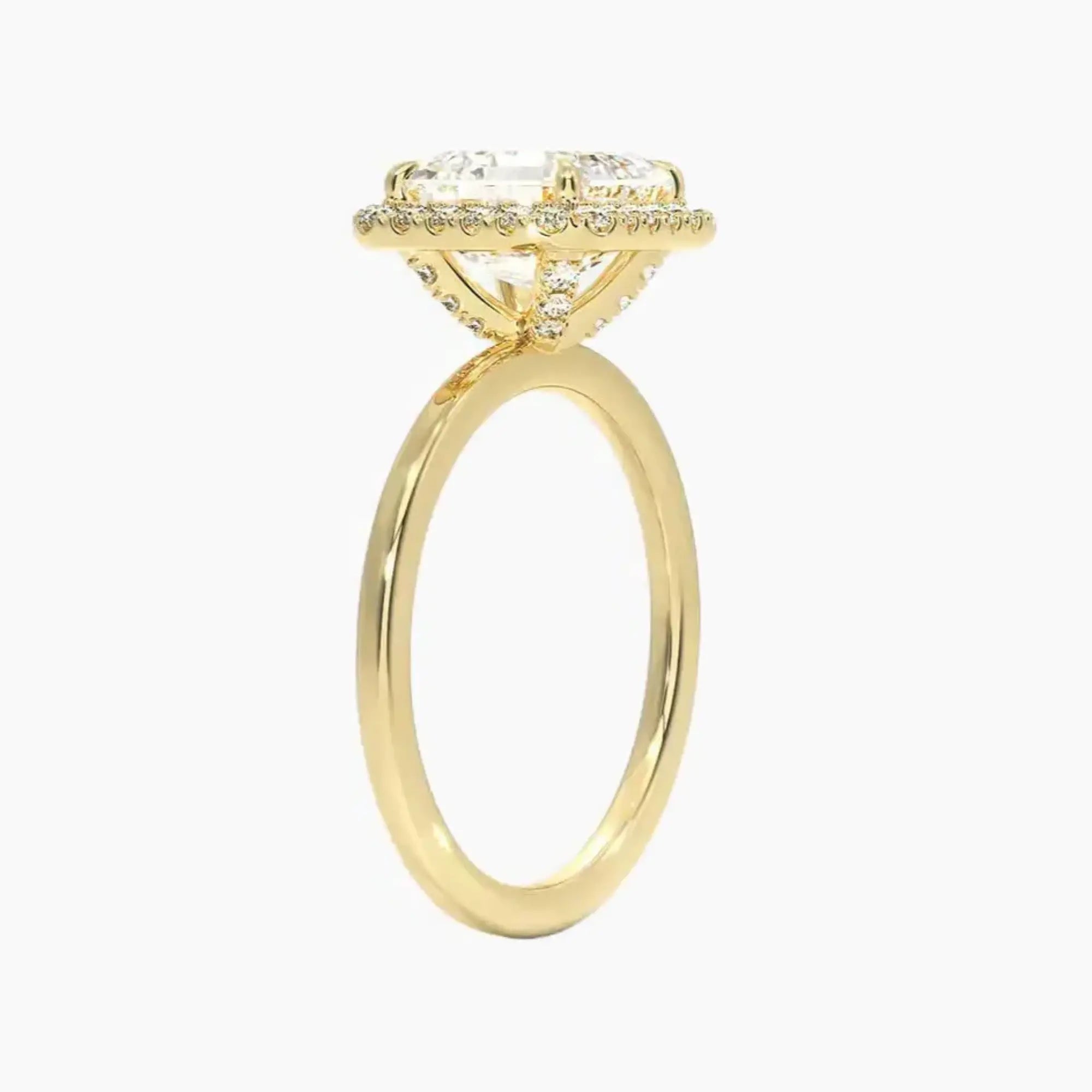 OBSER520 - Cassiopeia Halo Asscher engagement ring setting view 8