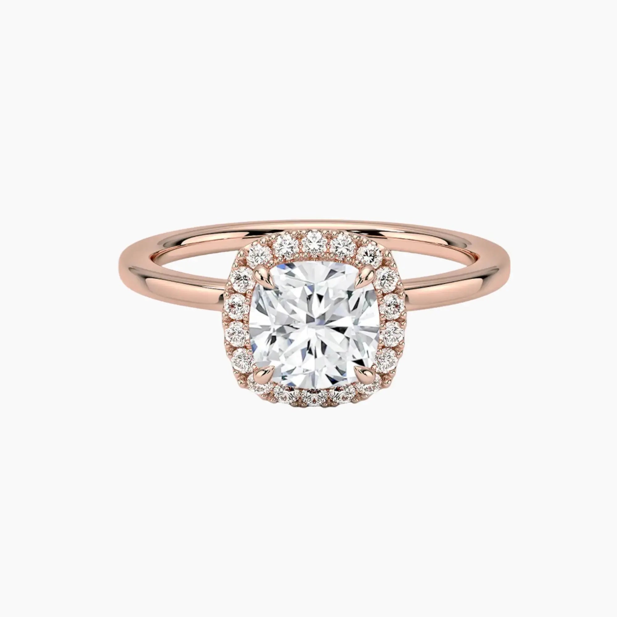OBSER525 - Cassiopeia Halo Cushion engagement ring setting view 4
