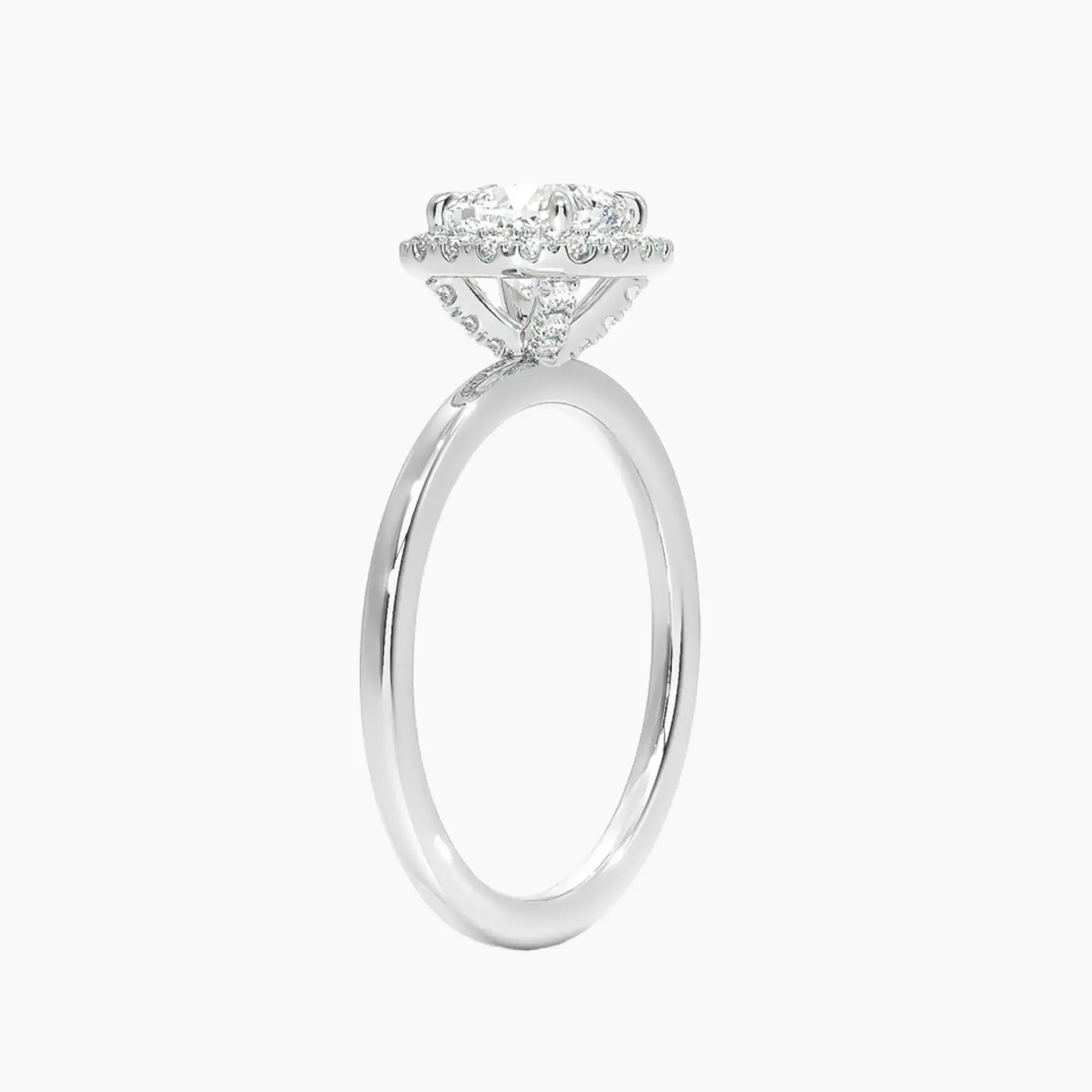OBSER525 - Cassiopeia Halo Cushion engagement ring setting view 2