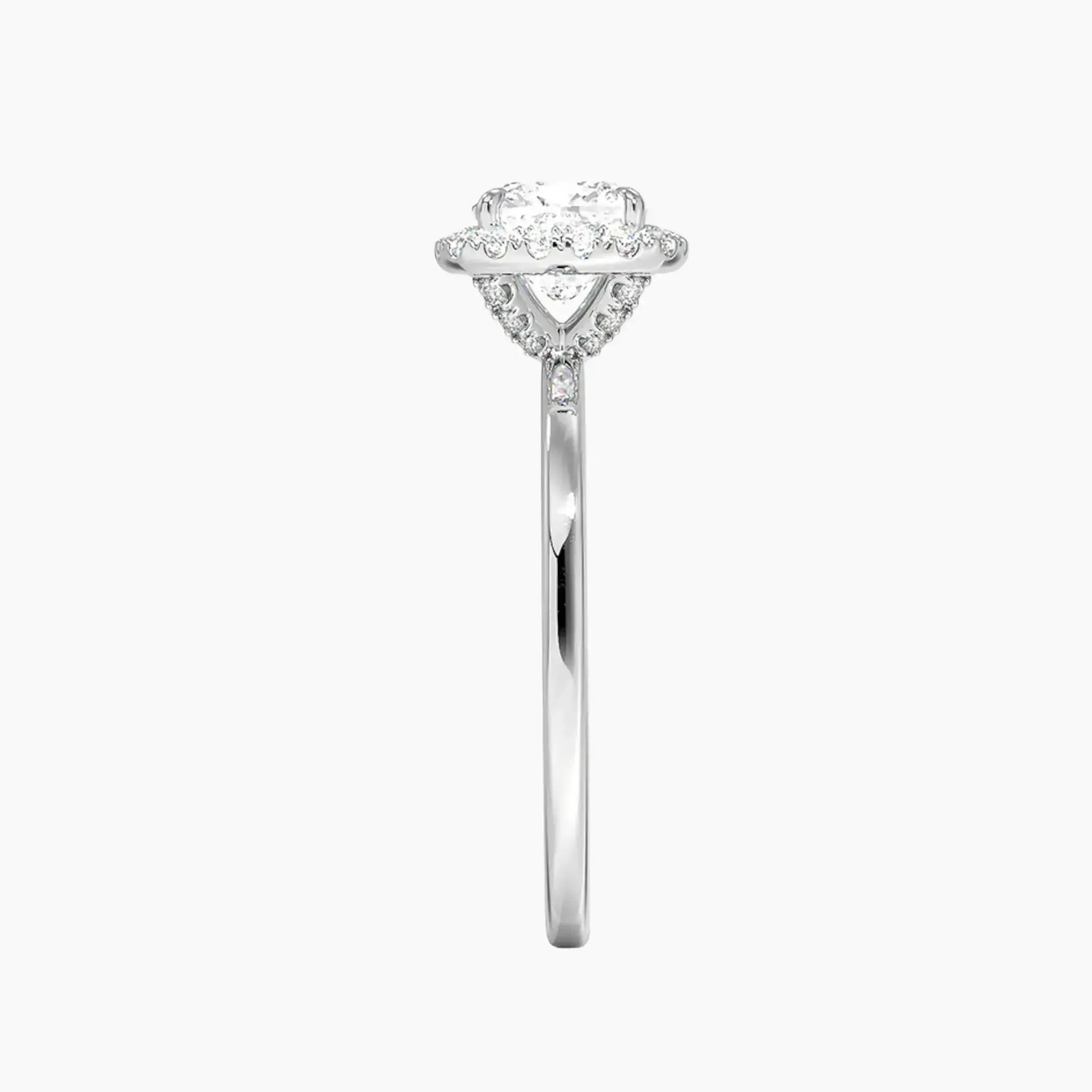 OBSER525 - Cassiopeia Halo Cushion engagement ring setting view 3