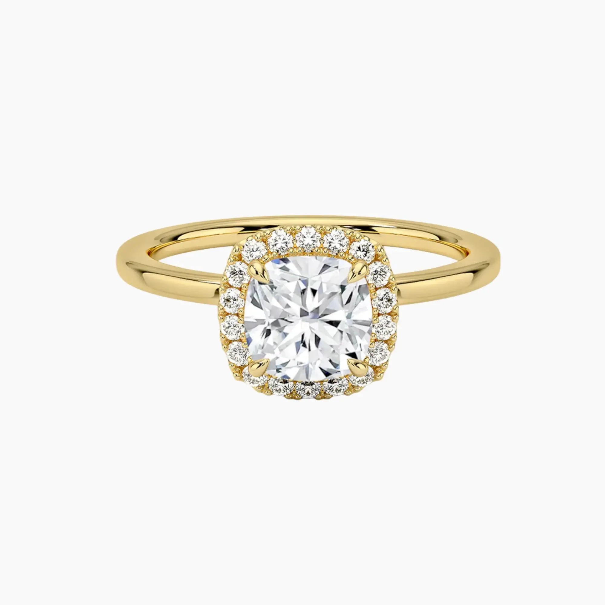 OBSER525 - Cassiopeia Halo Cushion engagement ring setting view 7
