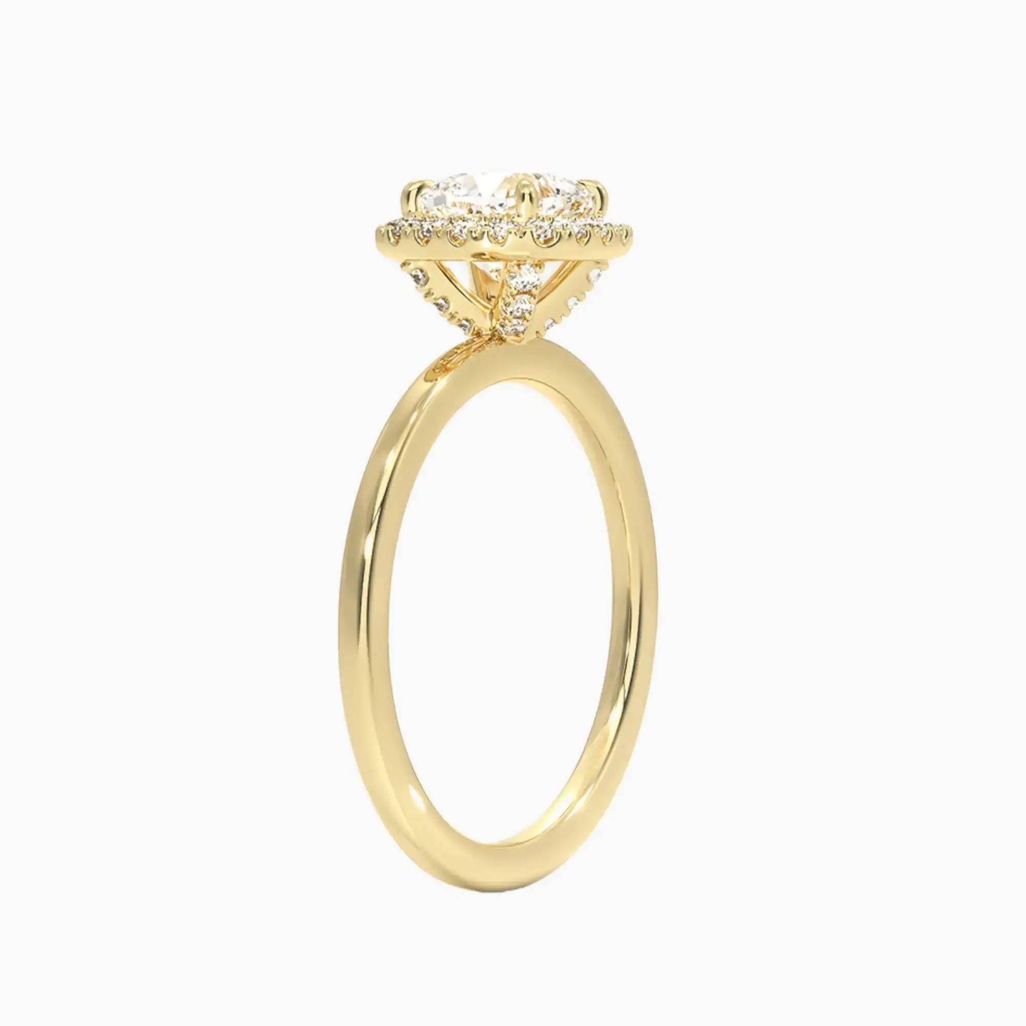 OBSER525 - Cassiopeia Halo Cushion engagement ring setting view 8