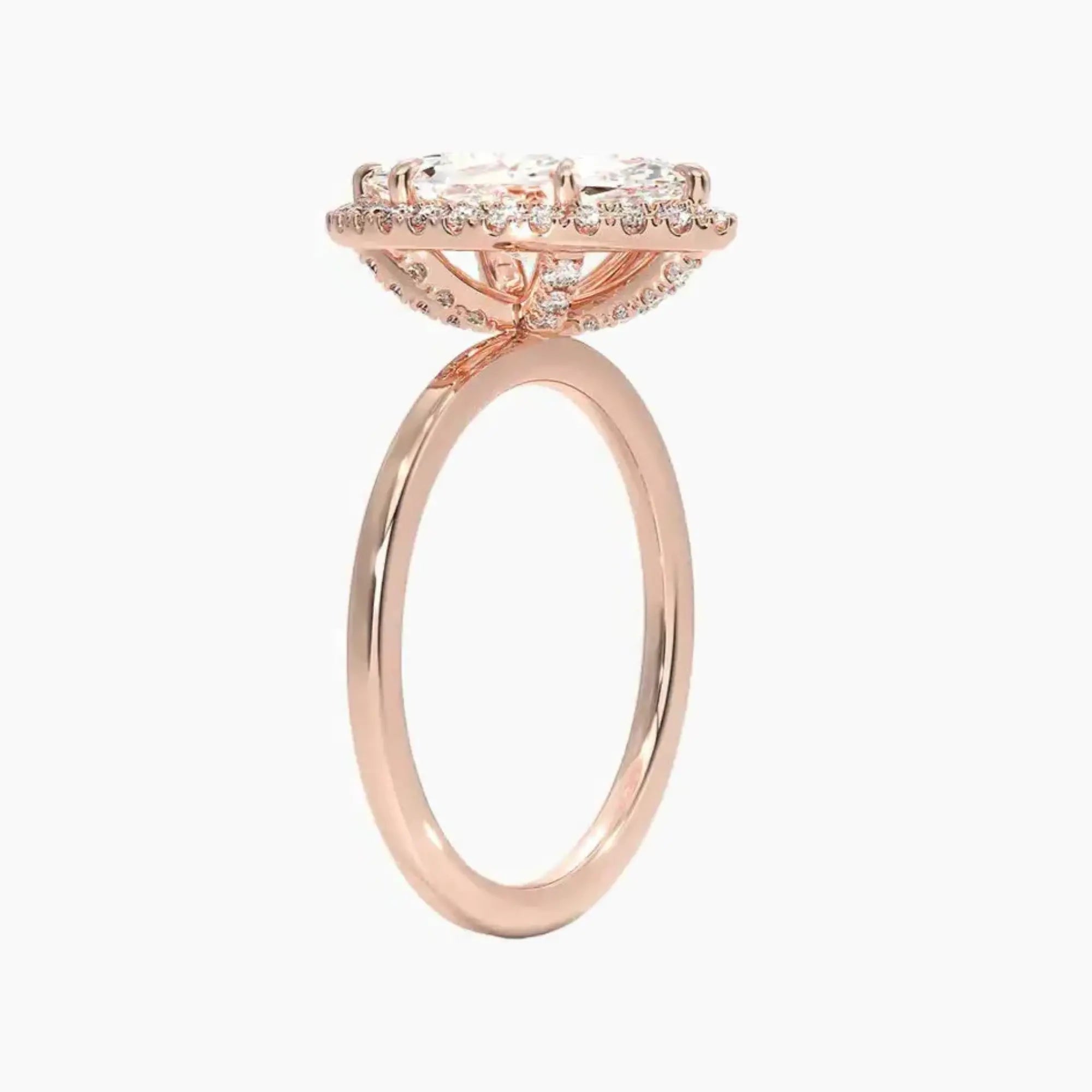 OBSER521 - Cassiopeia Halo Marquise engagement ring setting view 5