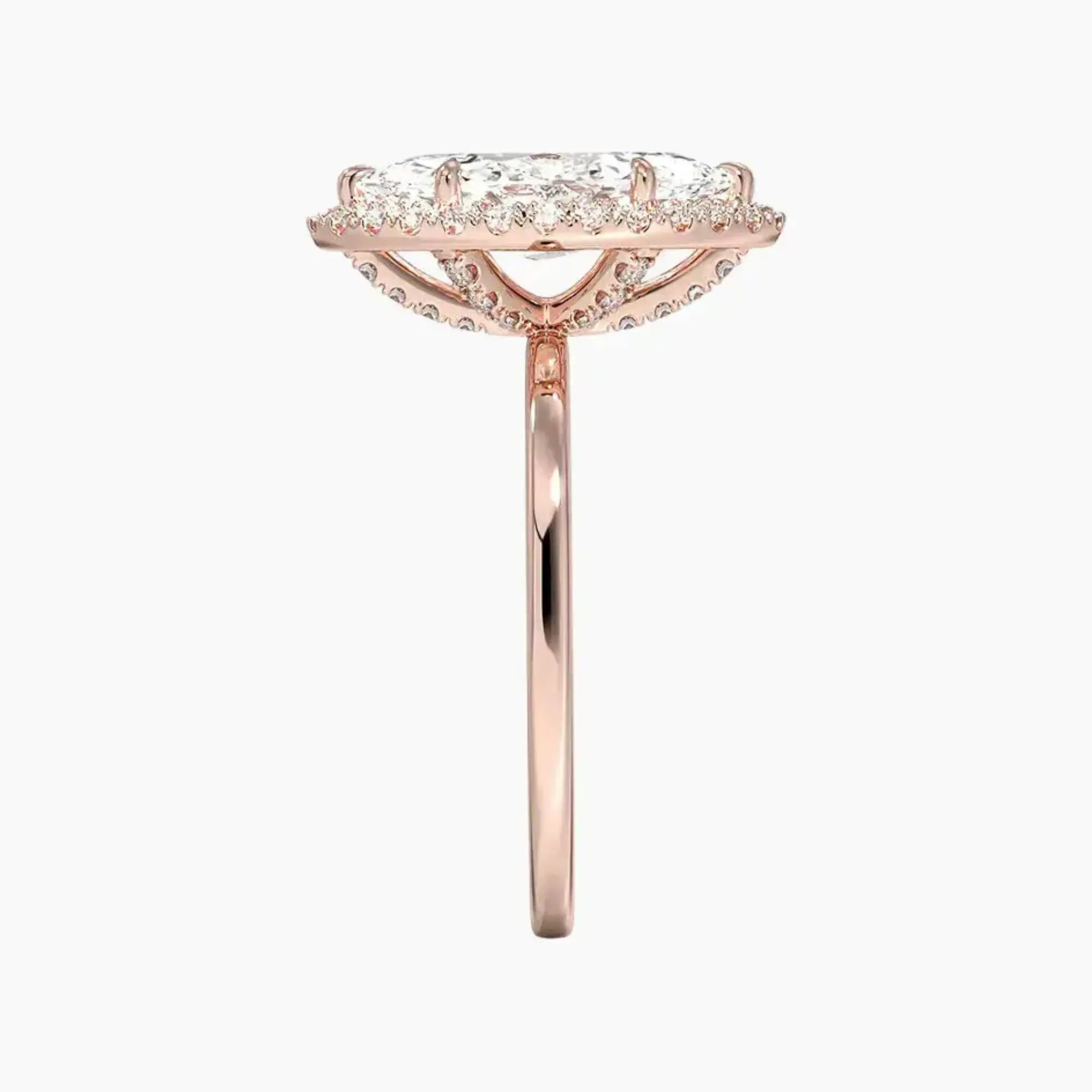 OBSER521 - Cassiopeia Halo Marquise engagement ring setting view 6
