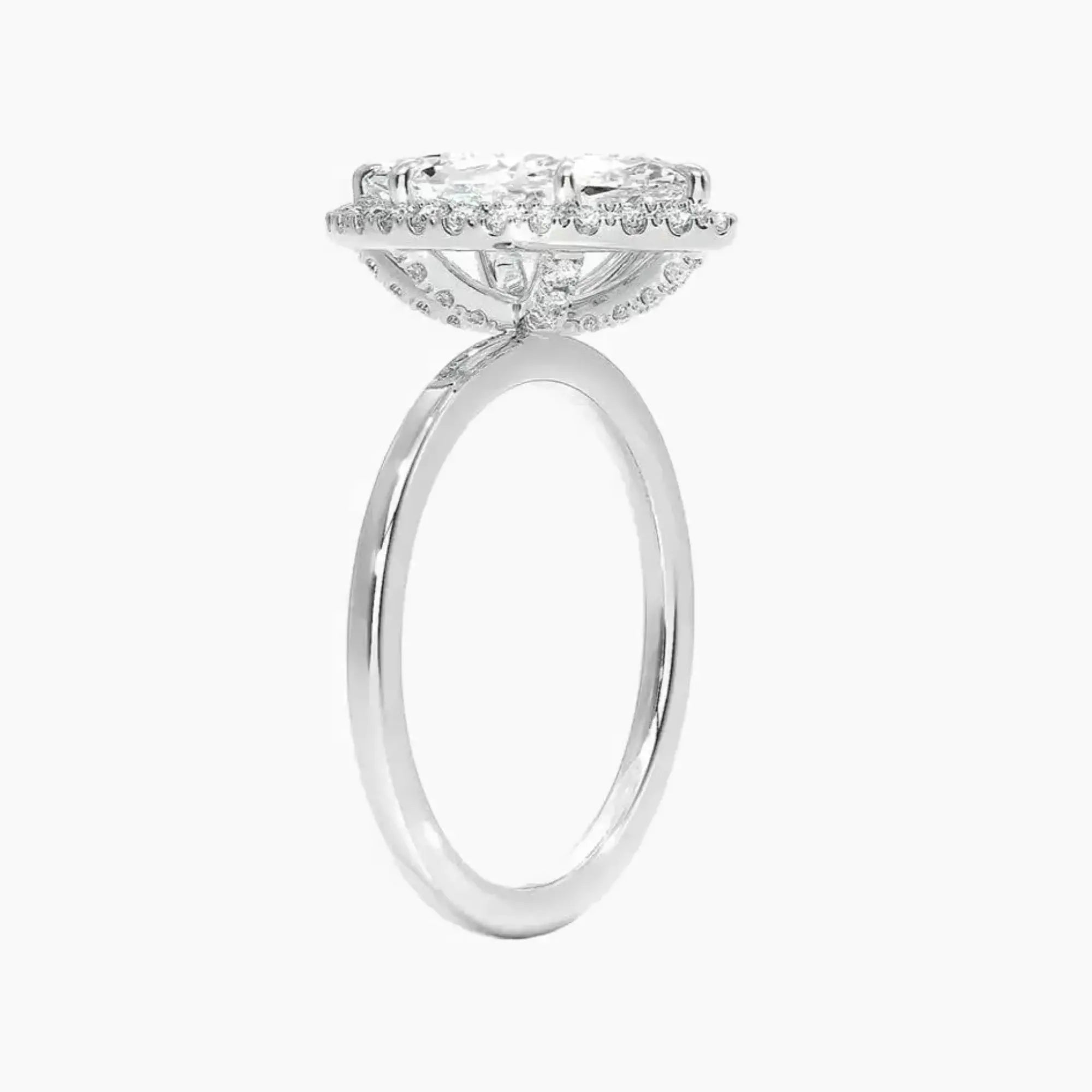 OBSER521 - Cassiopeia Halo Marquise engagement ring setting view 2