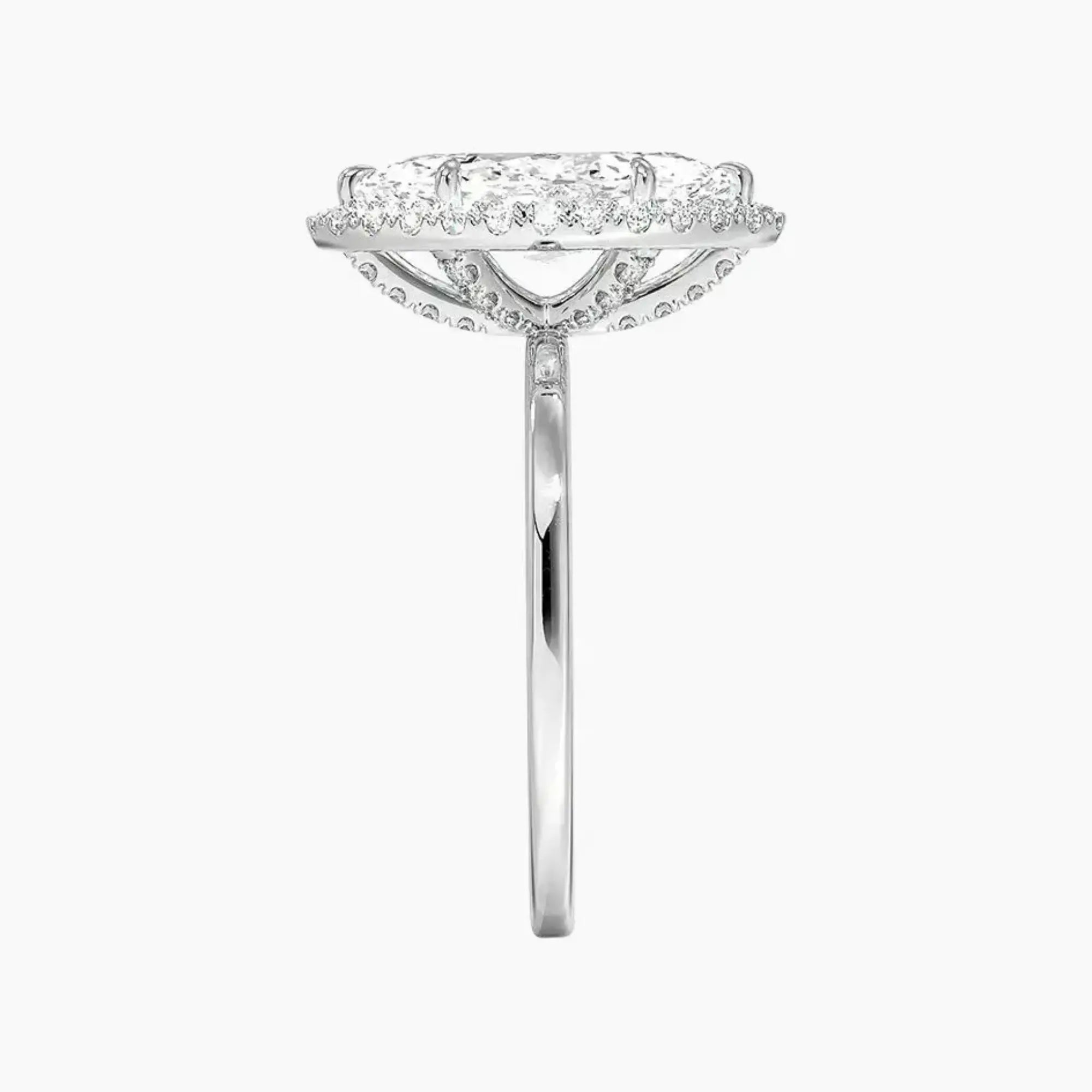 OBSER521 - Cassiopeia Halo Marquise engagement ring setting view 3