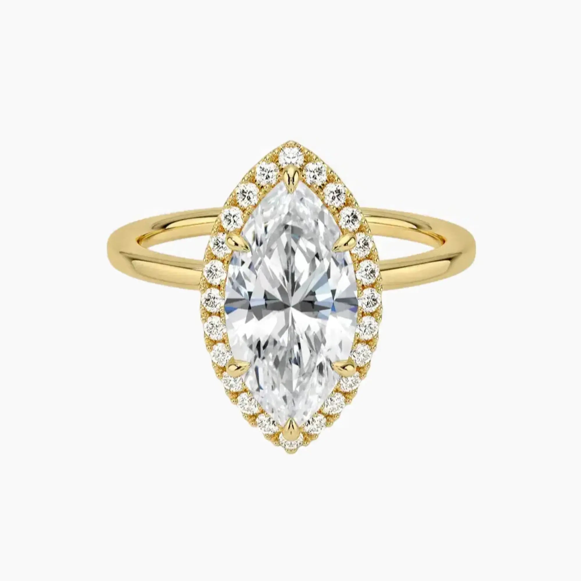 OBSER521 - Cassiopeia Halo Marquise engagement ring setting view 7
