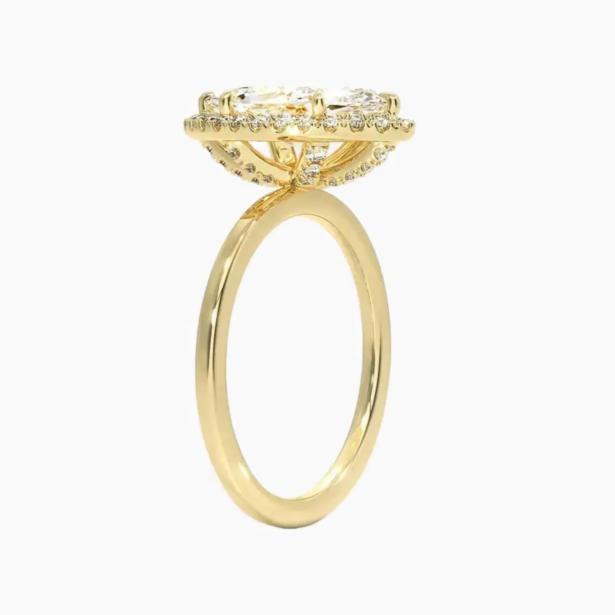 OBSER521 - Cassiopeia Halo Marquise engagement ring setting view 8