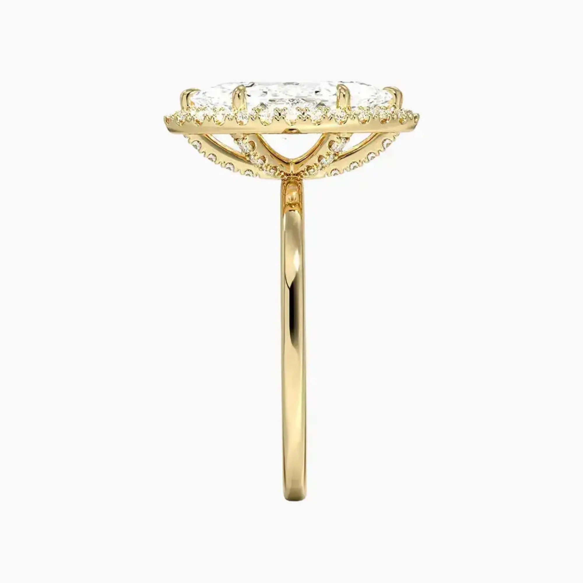 OBSER521 - Cassiopeia Halo Marquise engagement ring setting view 9