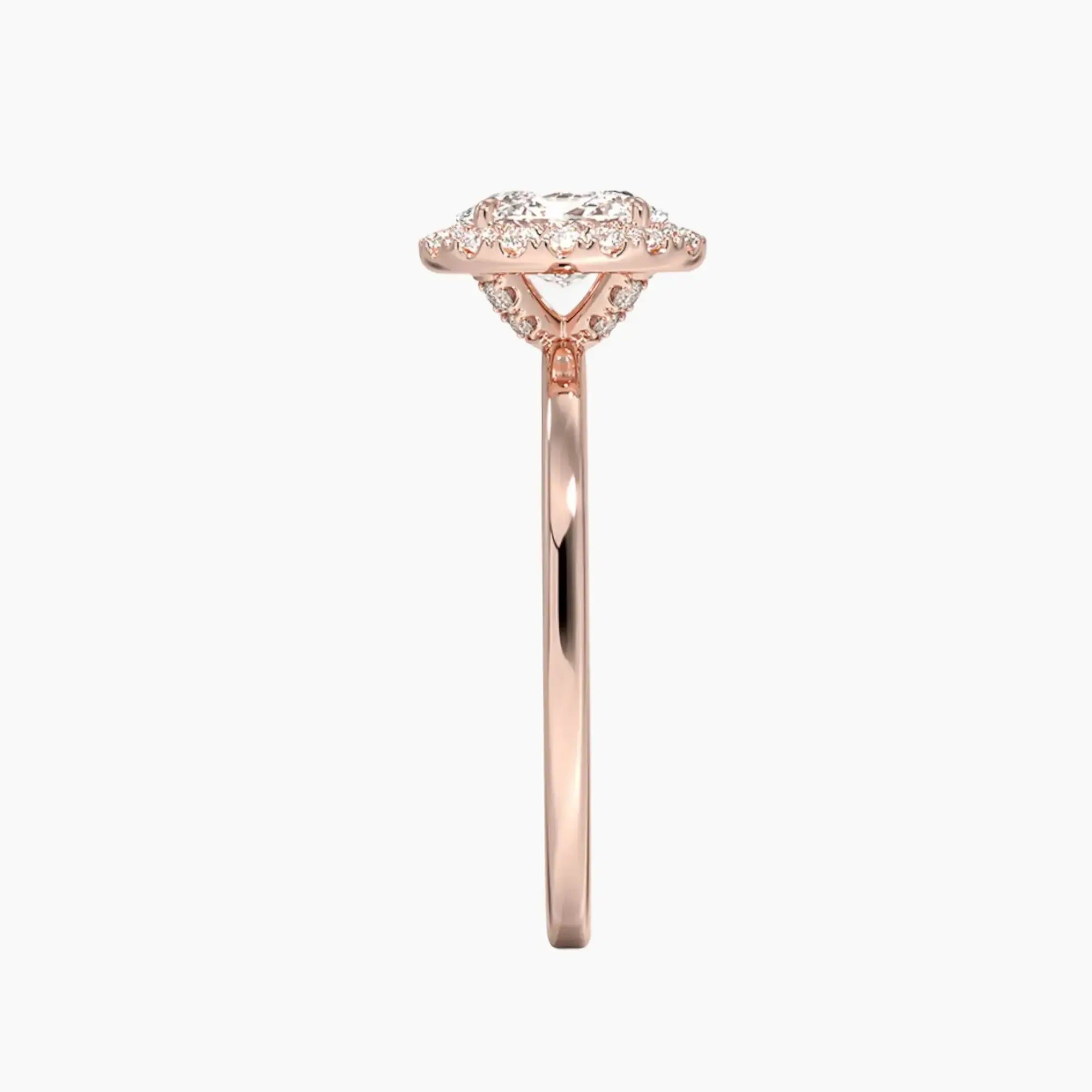 OBSER526 - Cassiopeia Halo Oval engagement ring setting view 6