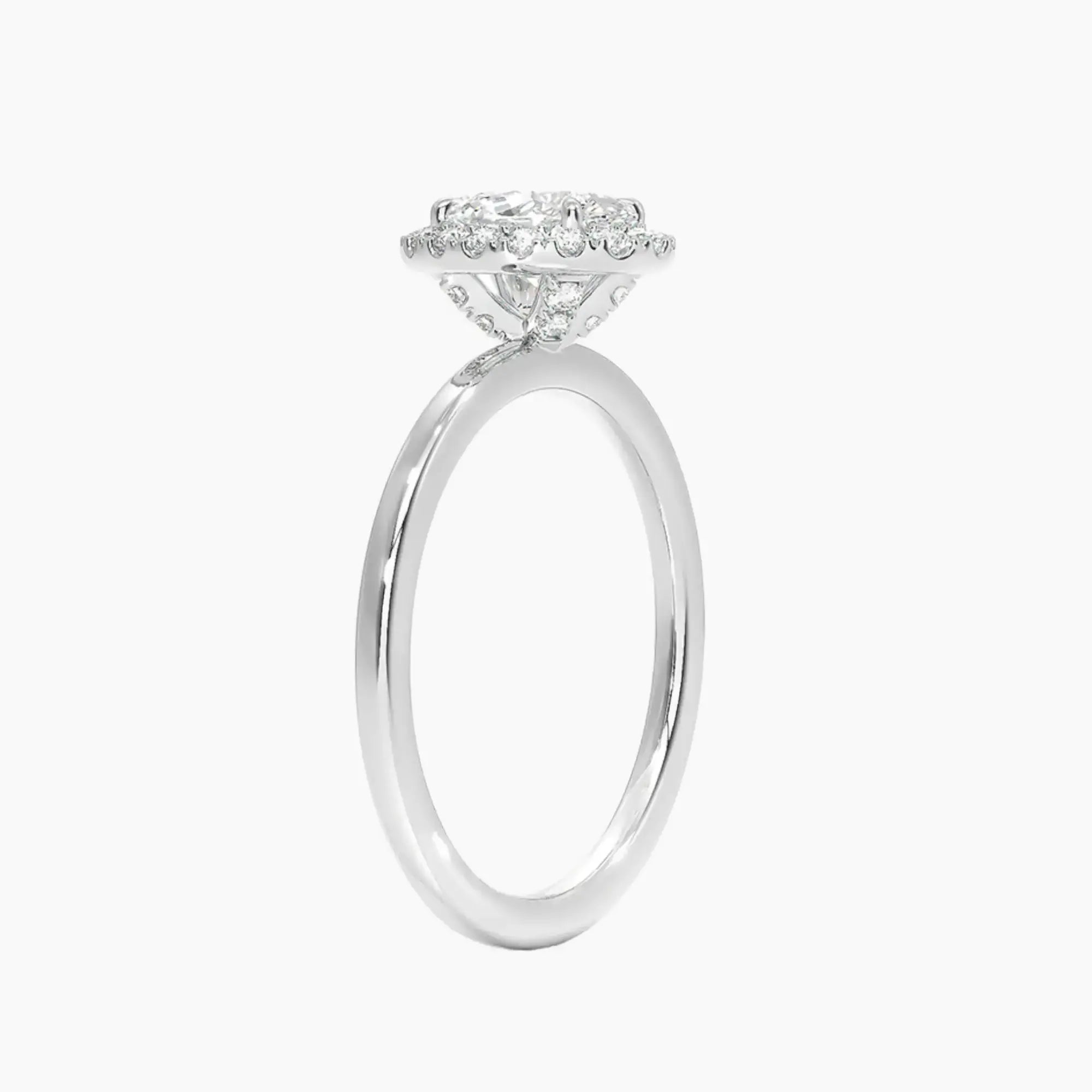 OBSER526 - Cassiopeia Halo Oval engagement ring setting view 2