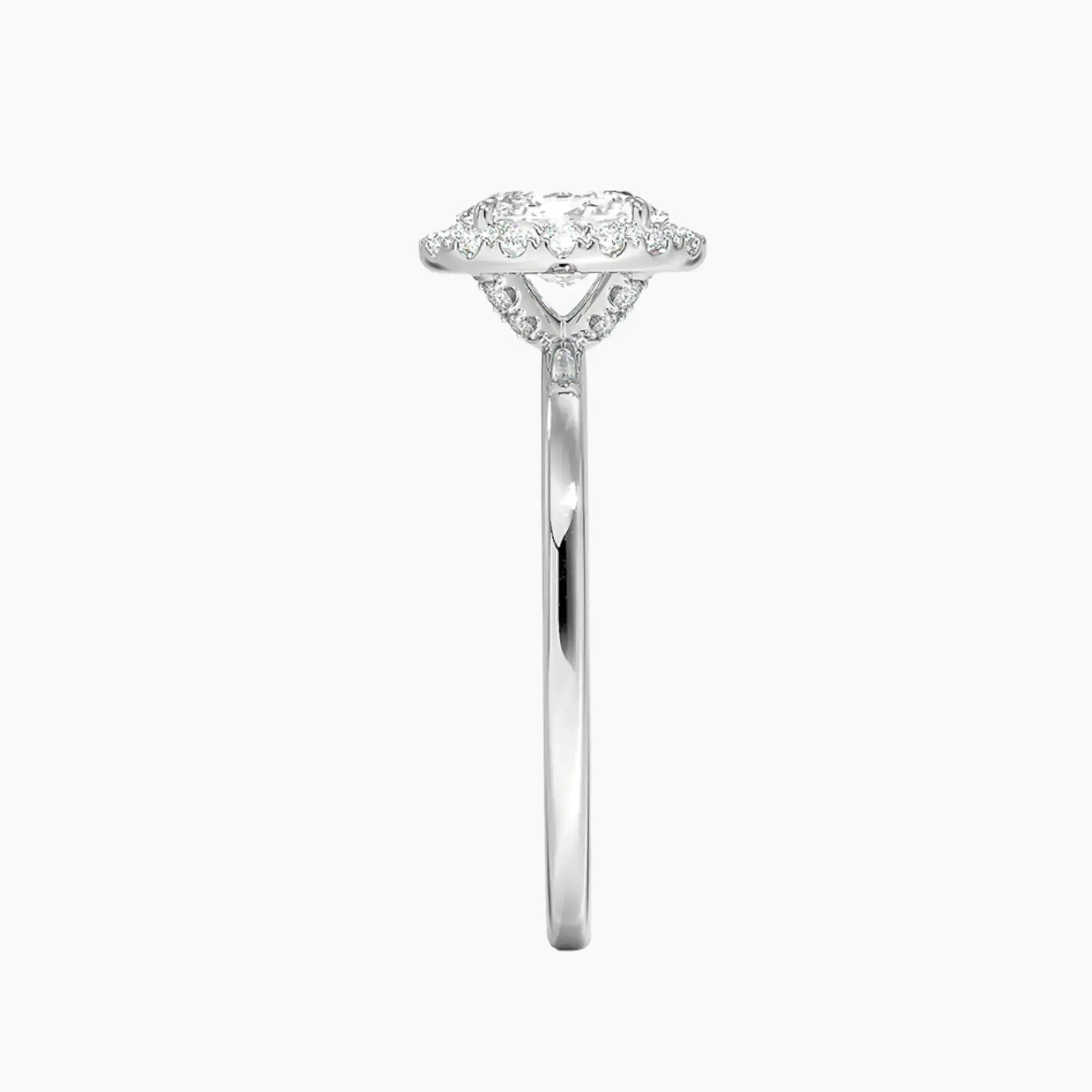 OBSER526 - Cassiopeia Halo Oval engagement ring setting view 3