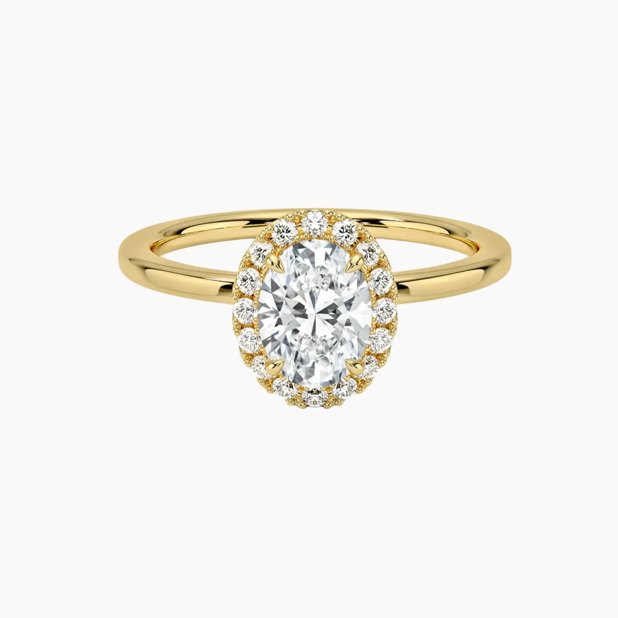 OBSER526 - Cassiopeia Halo Oval engagement ring setting view 7