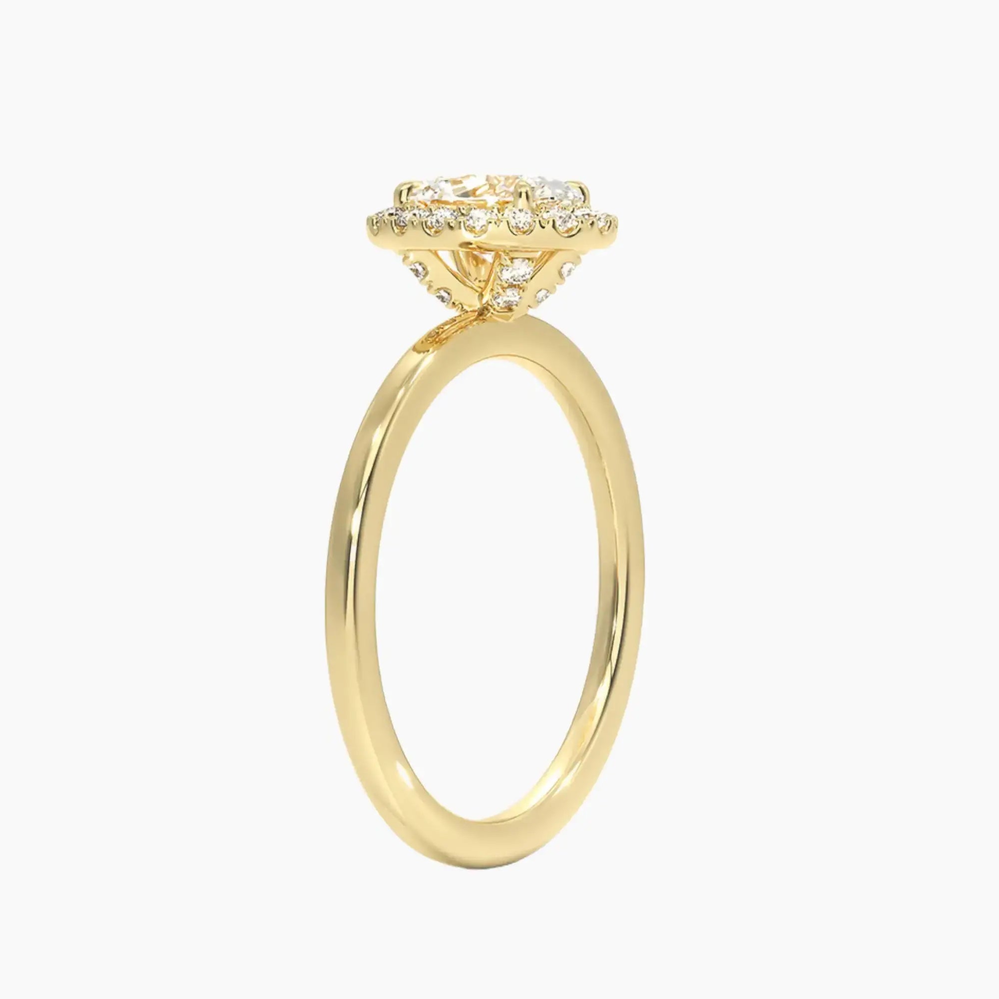 OBSER526 - Cassiopeia Halo Oval engagement ring setting view 8