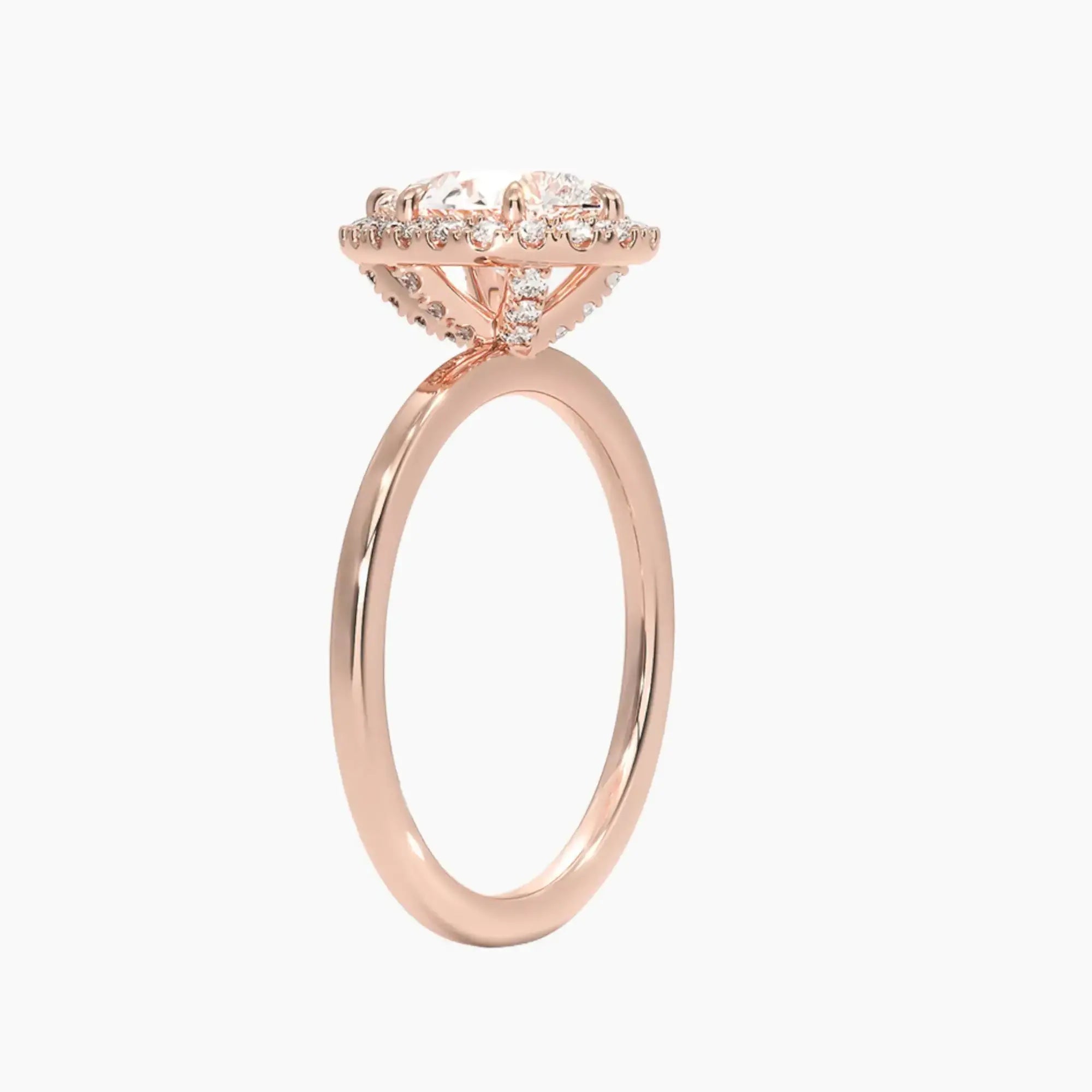 OBSER524 - Cassiopeia Halo Pear engagement ring setting view 5