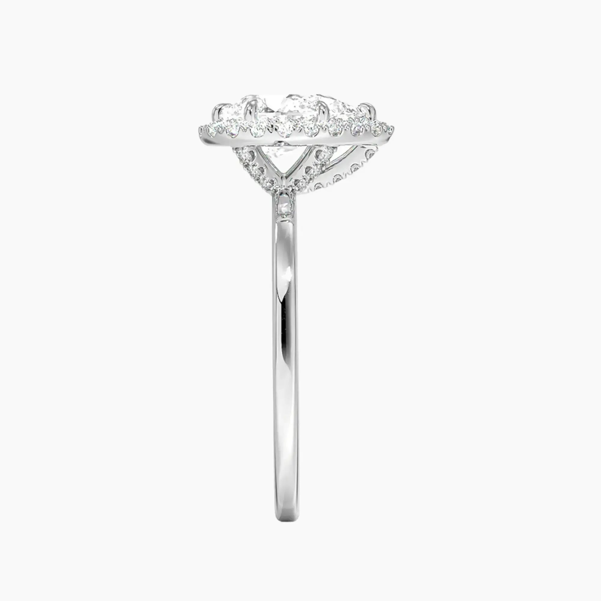 OBSER524 - Cassiopeia Halo Pear engagement ring setting view 3