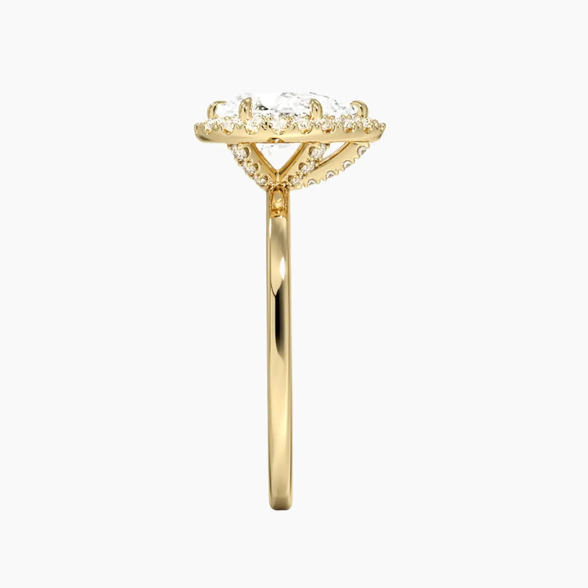 OBSER524 - Cassiopeia Halo Pear engagement ring setting view 9