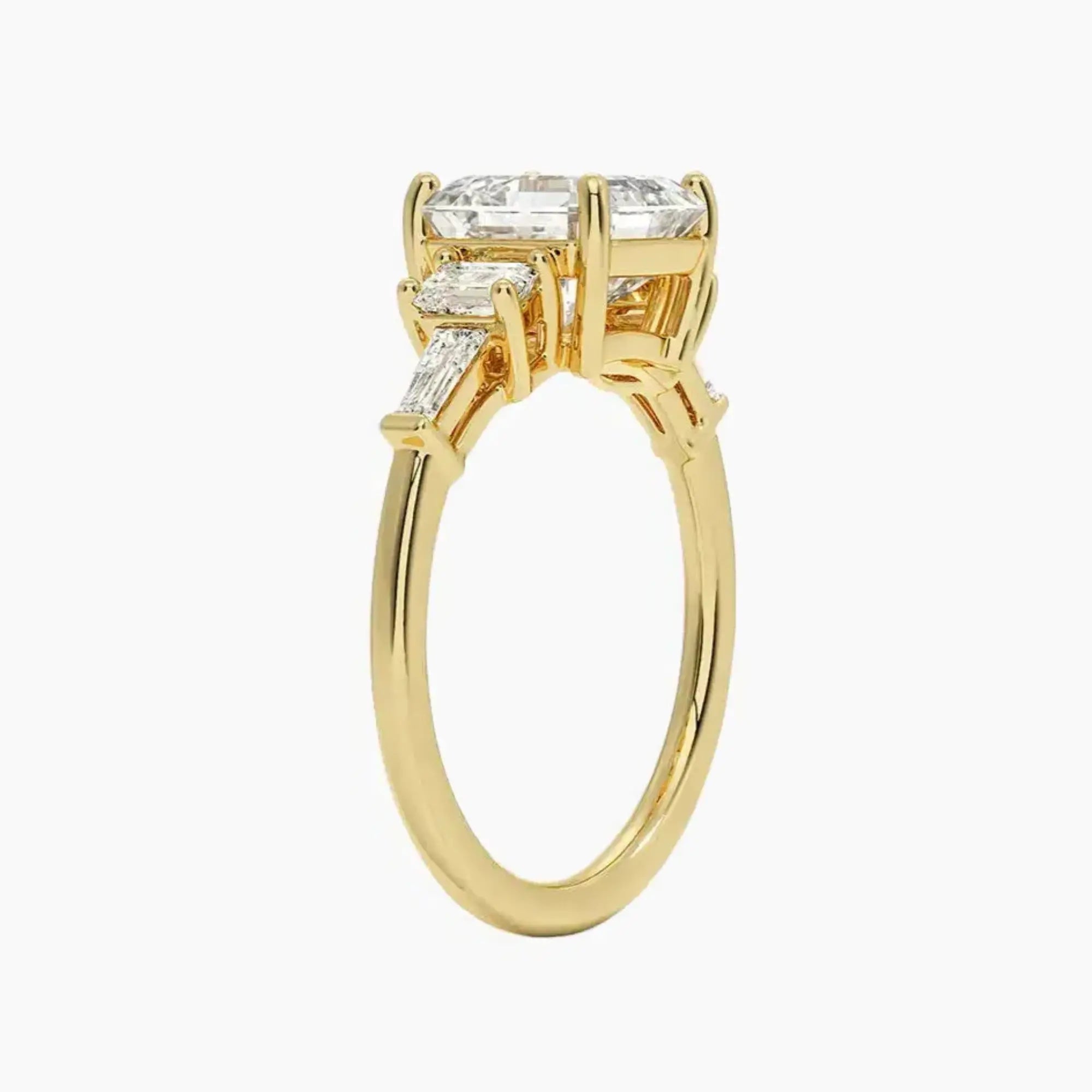 OBSER344 - Delphine Five Stone Asscher engagement ring setting view 8