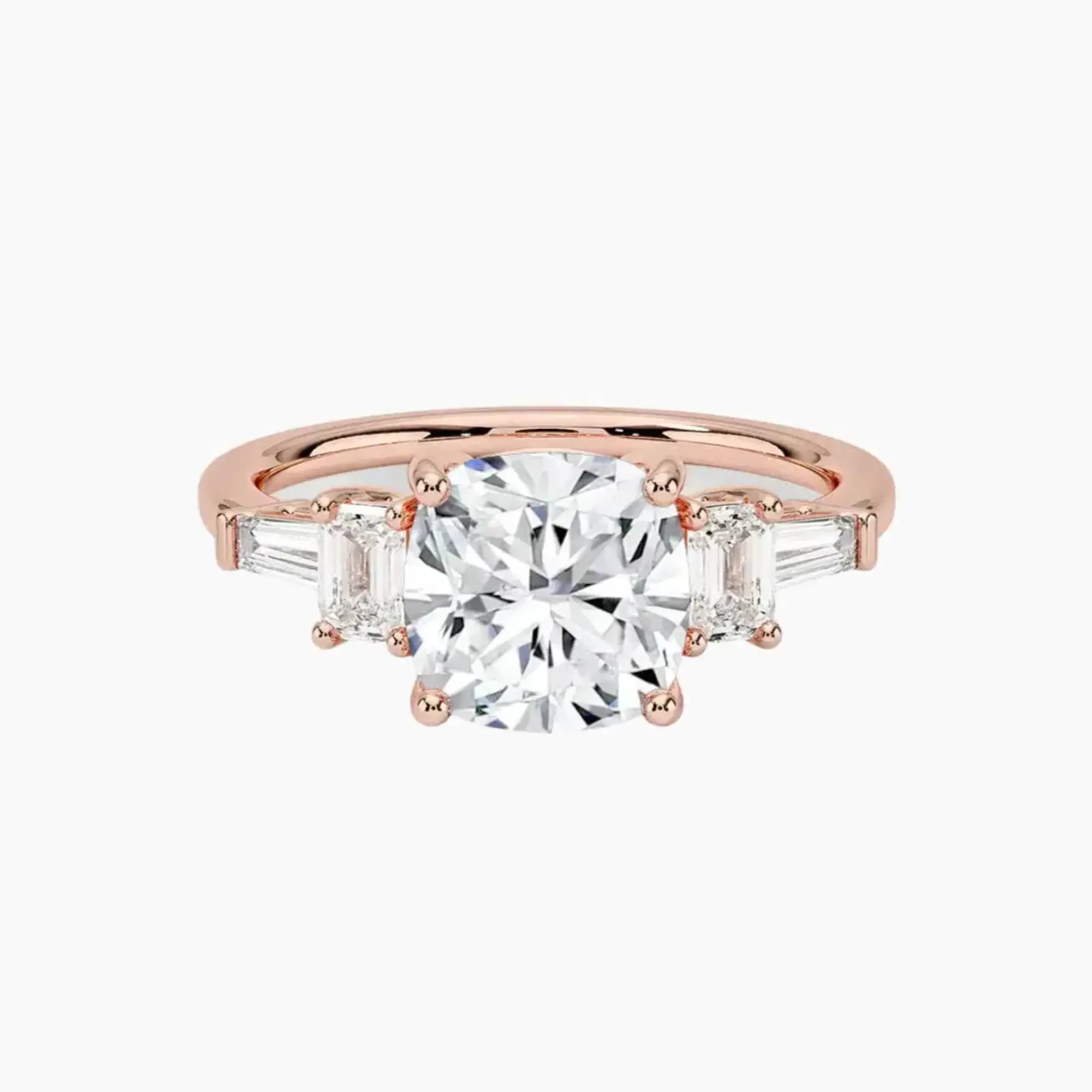 OBSER348 - Delphine Five Stone Cushion engagement ring setting view 4