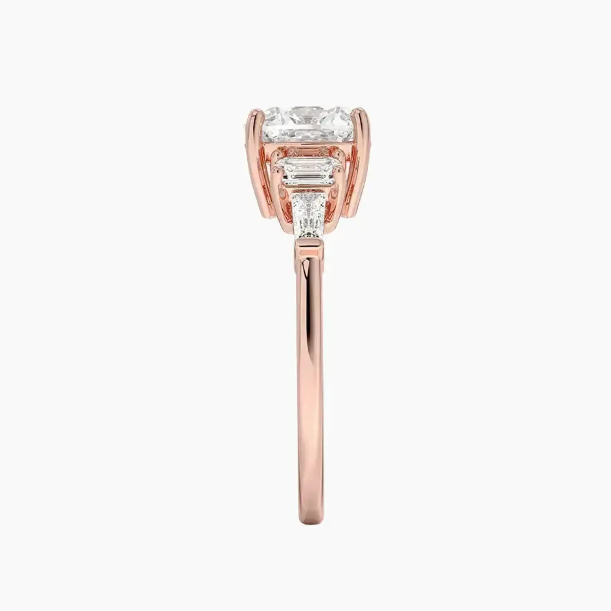 OBSER348 - Delphine Five Stone Cushion engagement ring setting view 6
