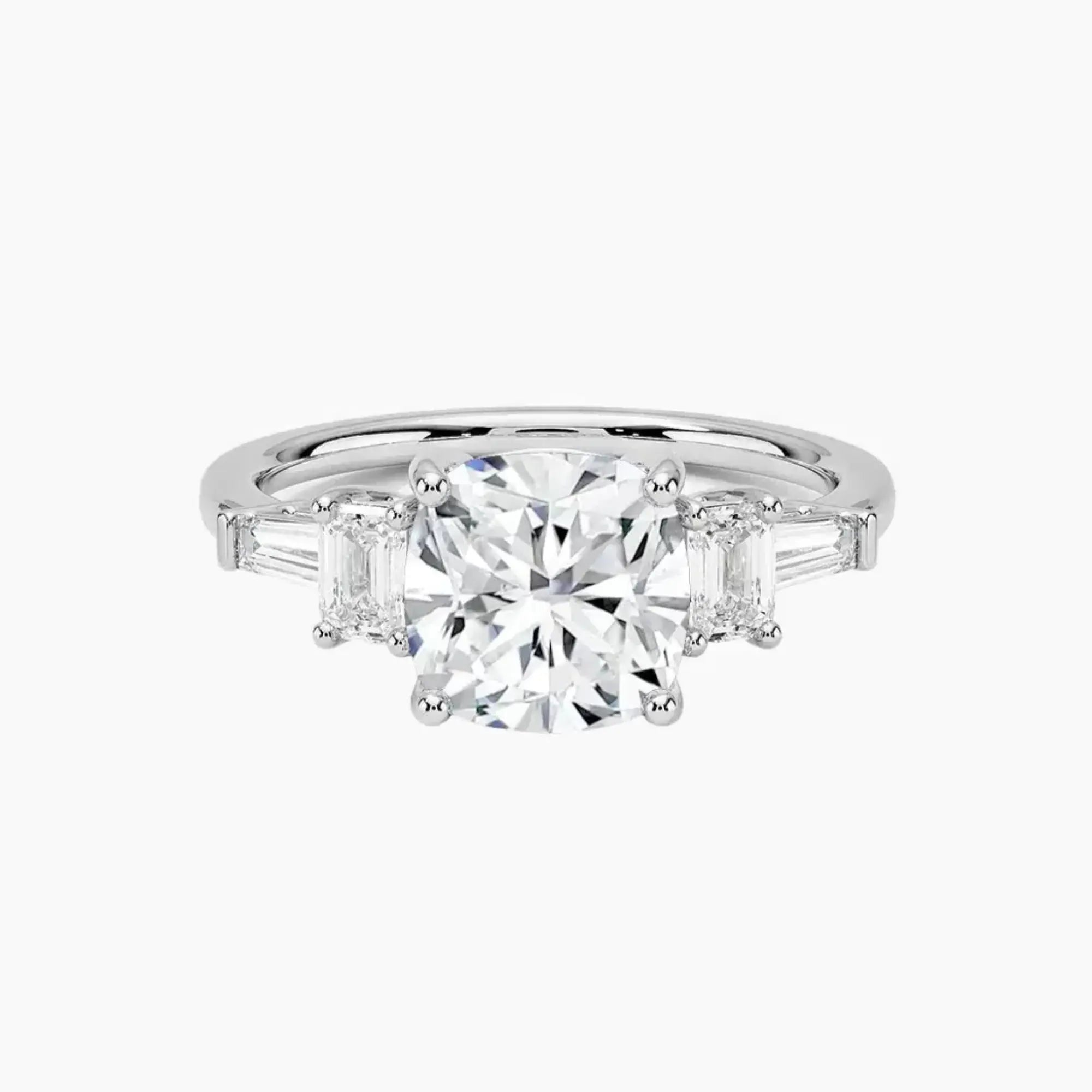 OBSER348 - Delphine Five Stone Cushion engagement ring setting view 1