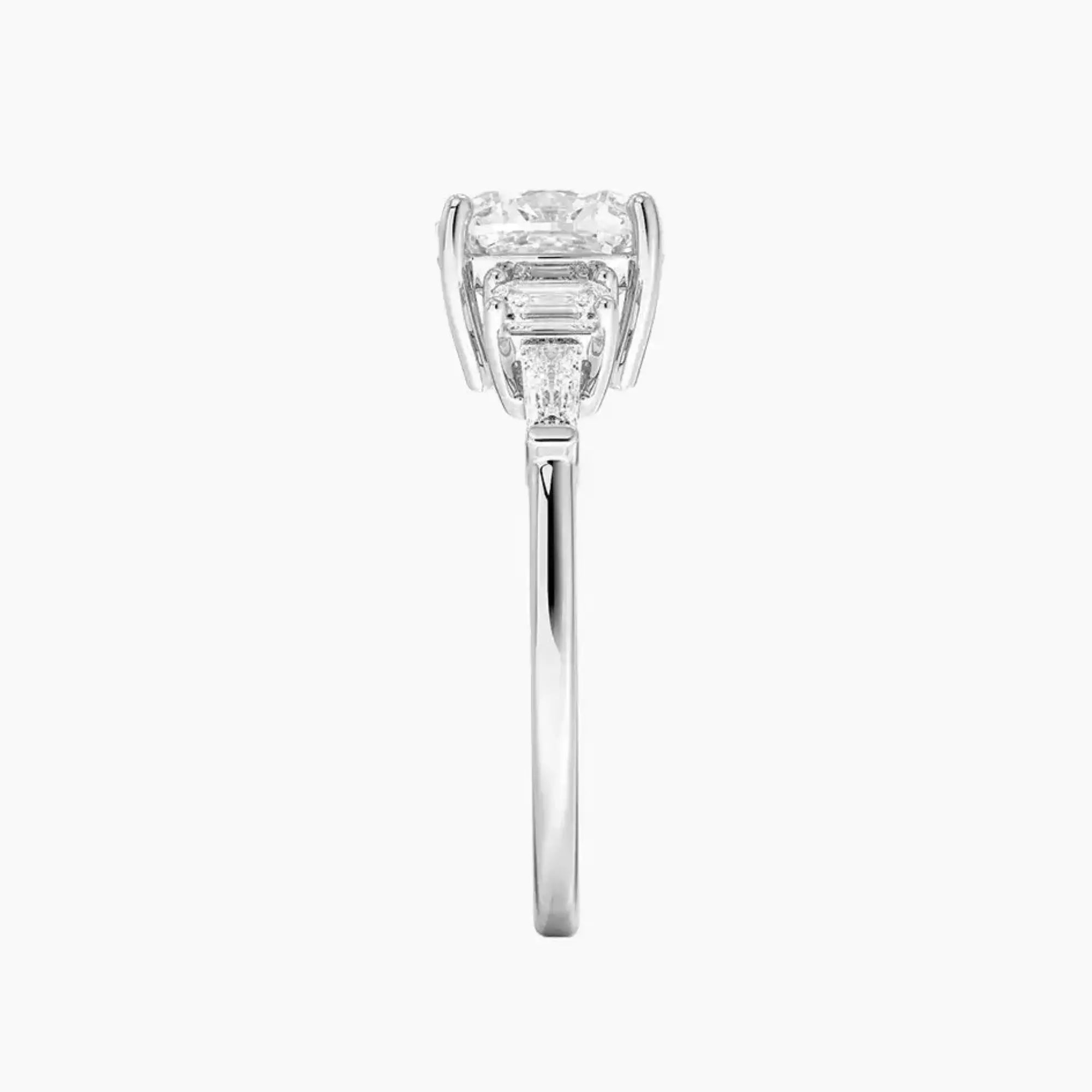 OBSER348 - Delphine Five Stone Cushion engagement ring setting view 3