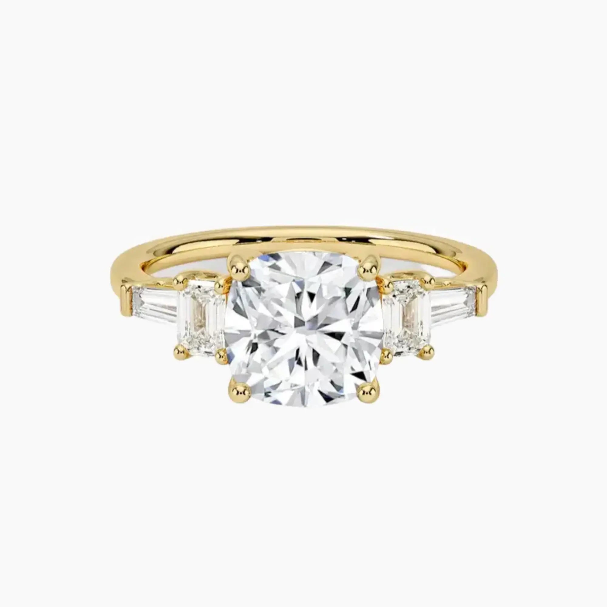 OBSER348 - Delphine Five Stone Cushion engagement ring setting view 7