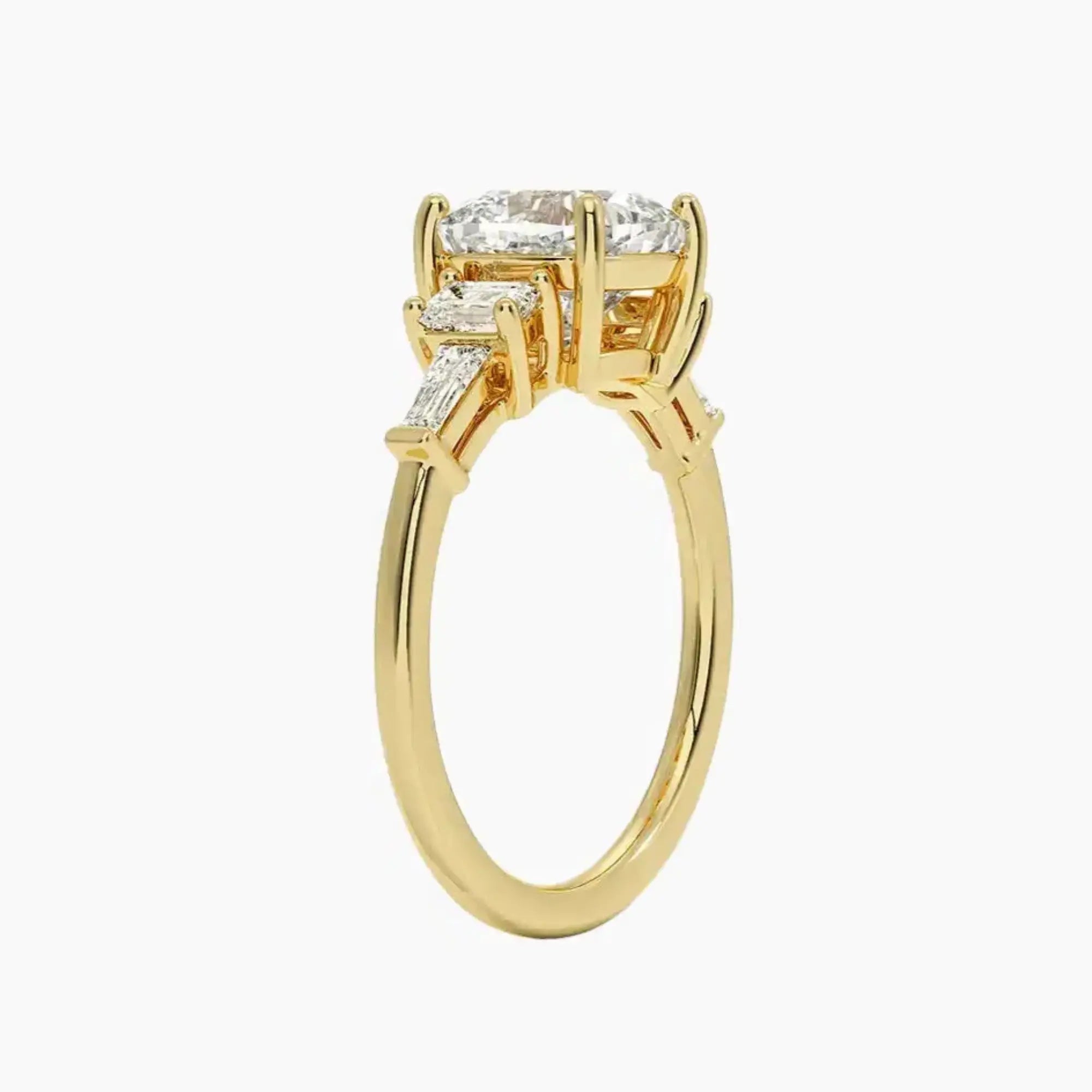 OBSER348 - Delphine Five Stone Cushion engagement ring setting view 8