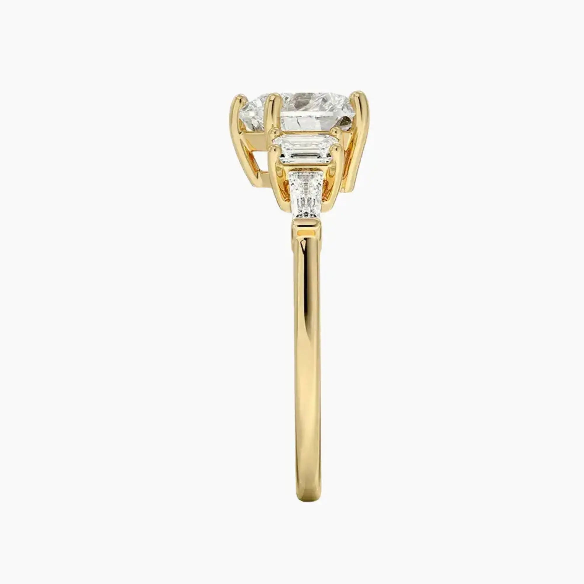 OBSER342 - Delphine Five Stone Heart engagement ring setting view 9