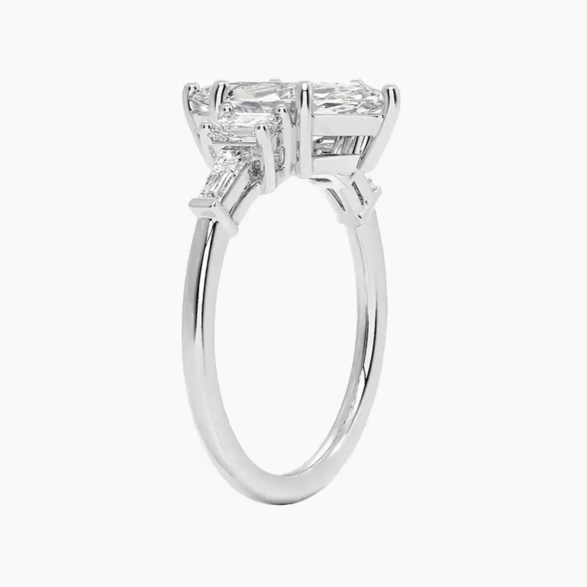 OBSER345 - Delphine Five Stone Marquise engagement ring setting view 2