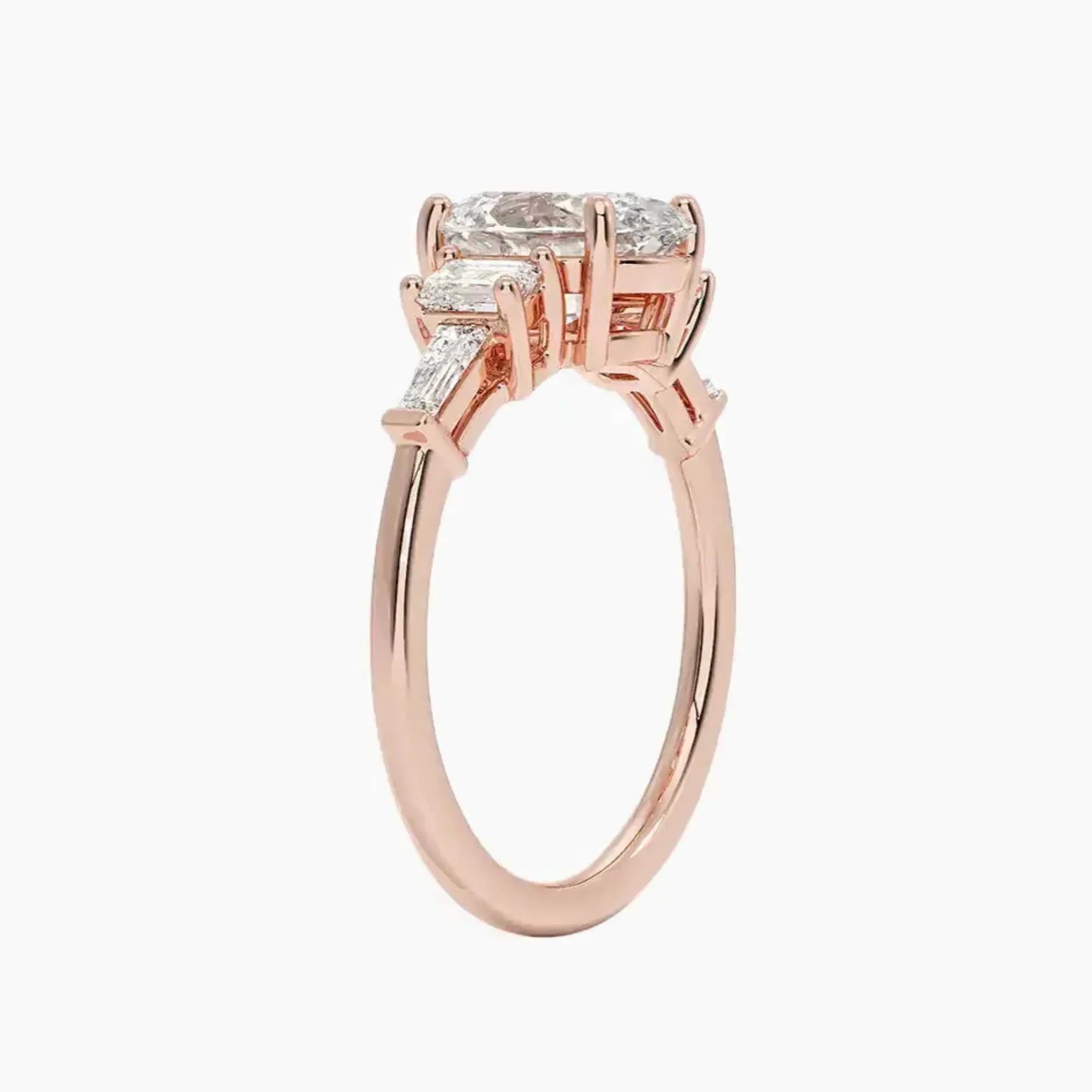 OBSER349 - Delphine Five Stone Oval engagement ring setting view 5