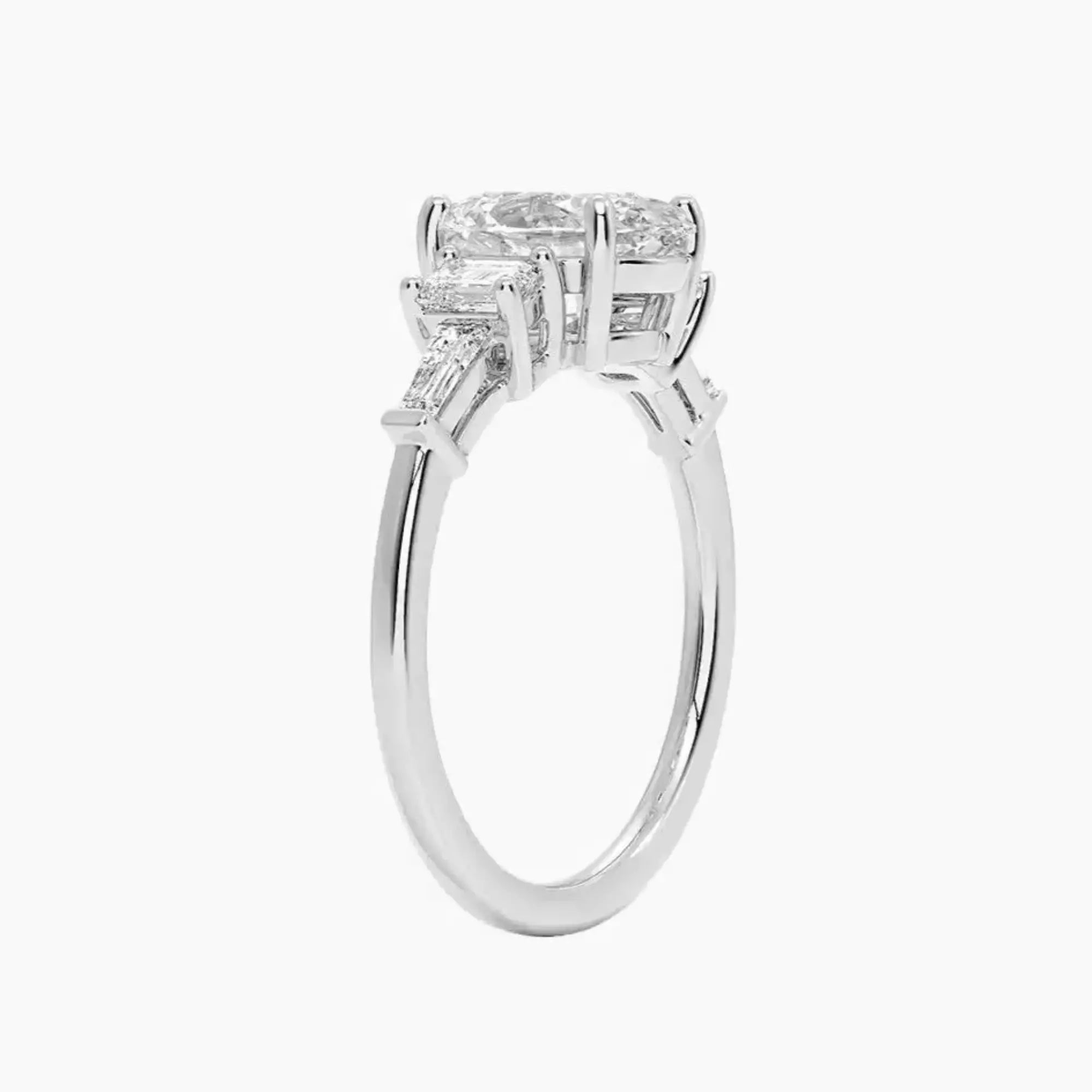 OBSER349 - Delphine Five Stone Oval engagement ring setting view 2