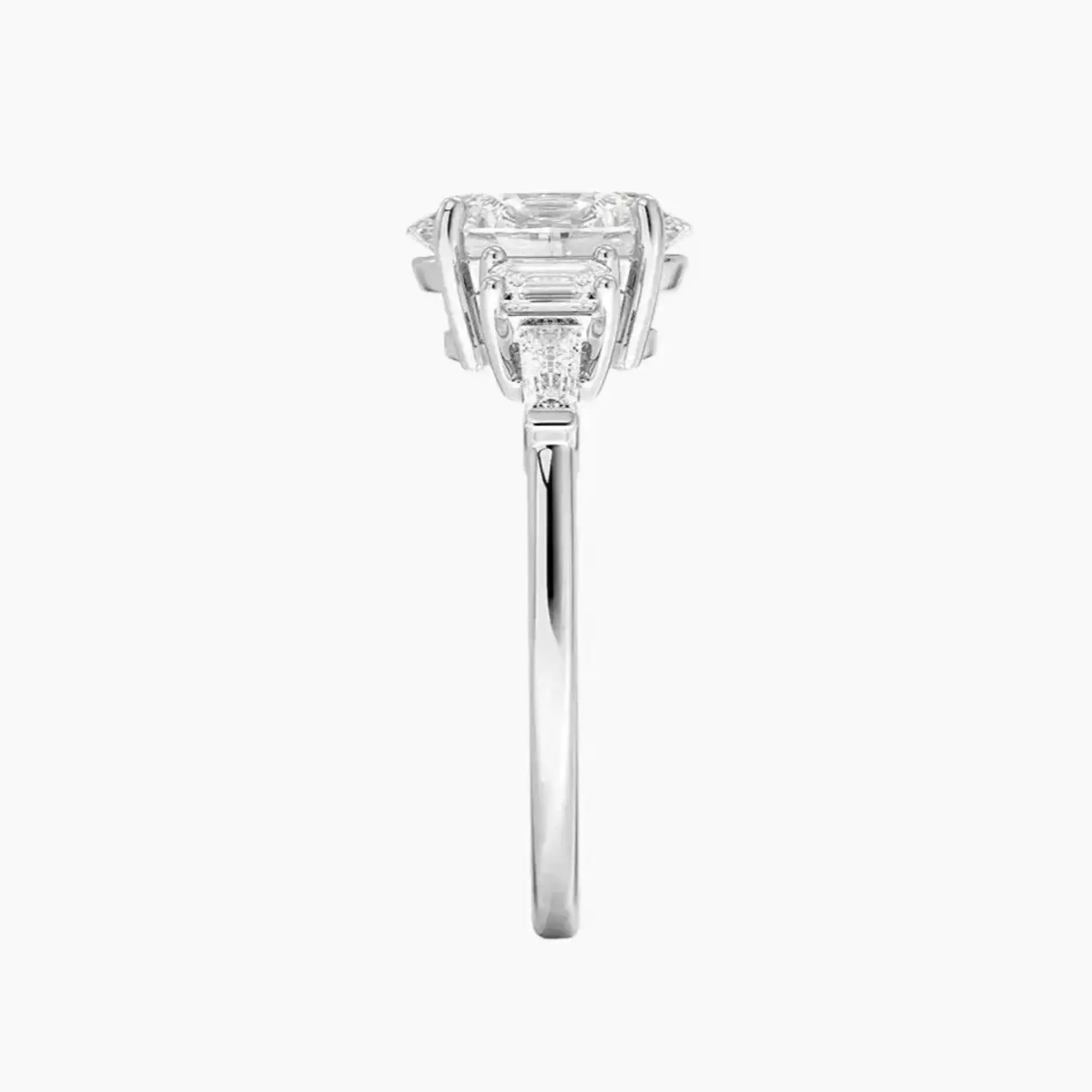 OBSER349 - Delphine Five Stone Oval engagement ring setting view 3